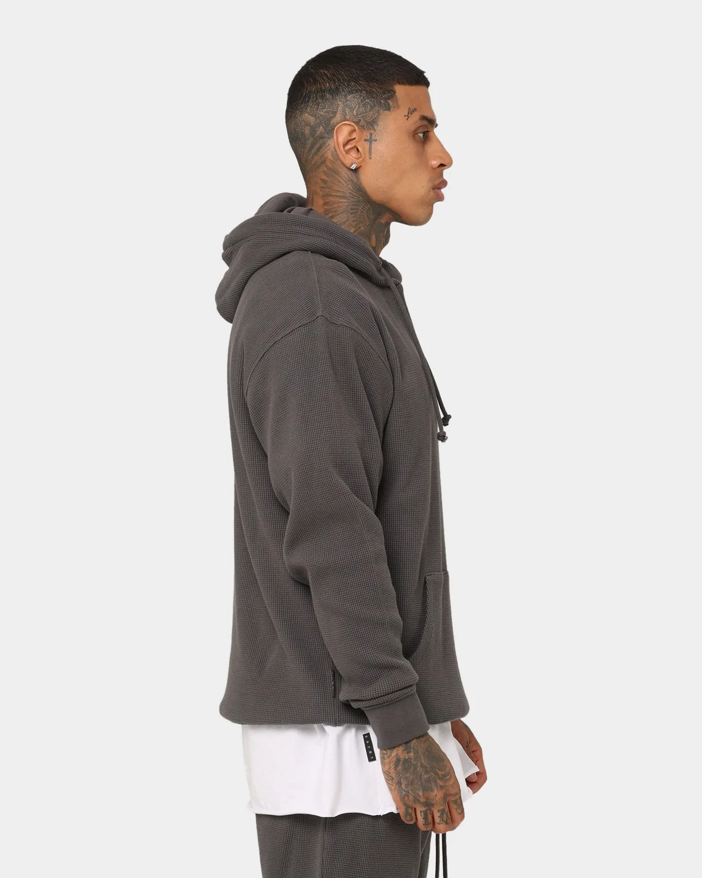 Saint Morta Waffle Hoodie V2 Slate Acknowledge