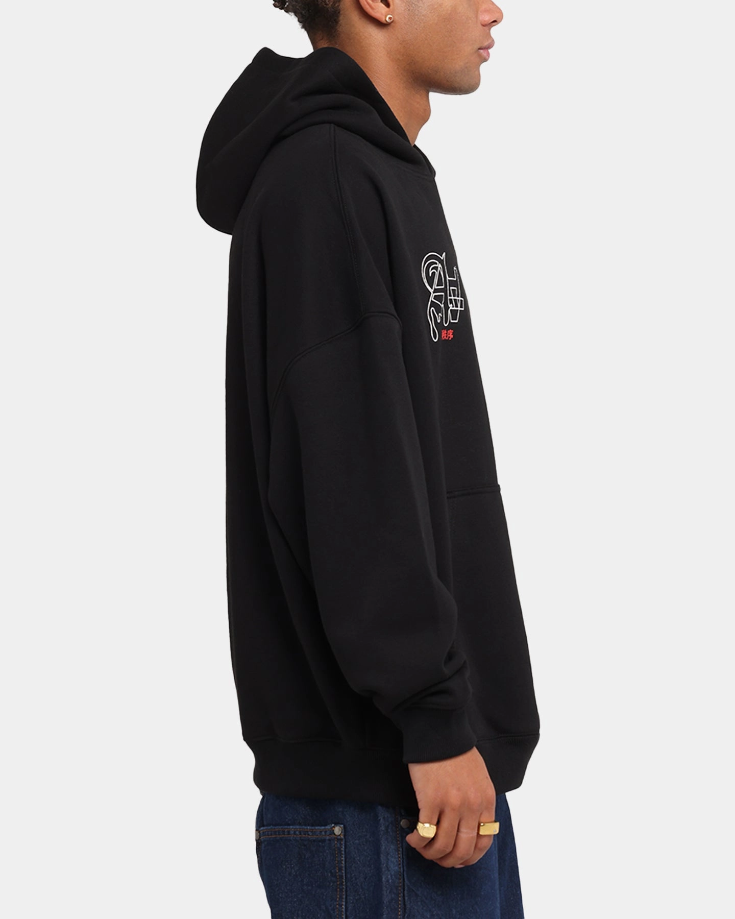 Jungle style Sustainable Choice The Anti Order Arcade Boxy Hoodie Black
