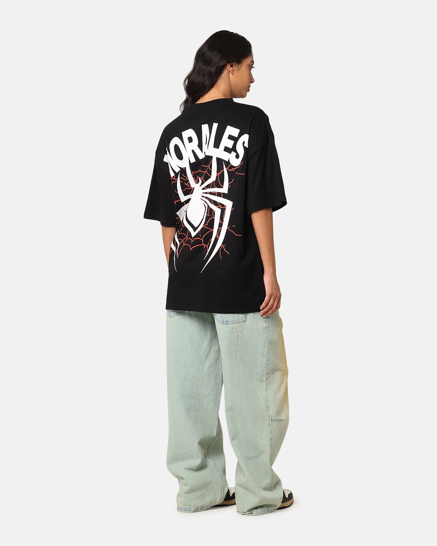 Thermal Regulation Layer Goat Crew Marvel Spider-Man Y2K Miles T-Shirt Black