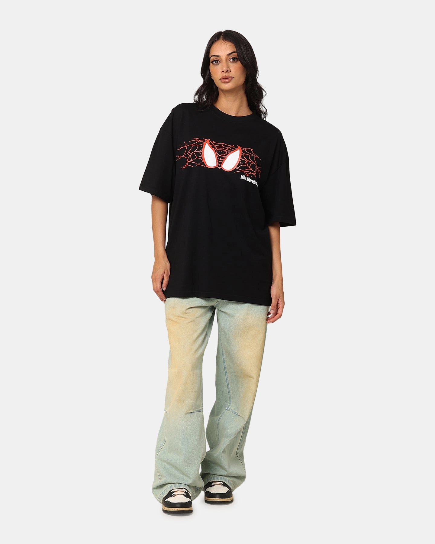 vacation wear Goat Crew Marvel Spider-Man Y2K Miles T-Shirt Black