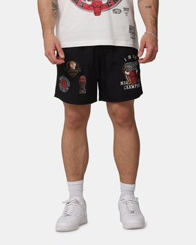 Mitchell & Ness Chicago Bulls Champs Nylon Shorts Black tropical style