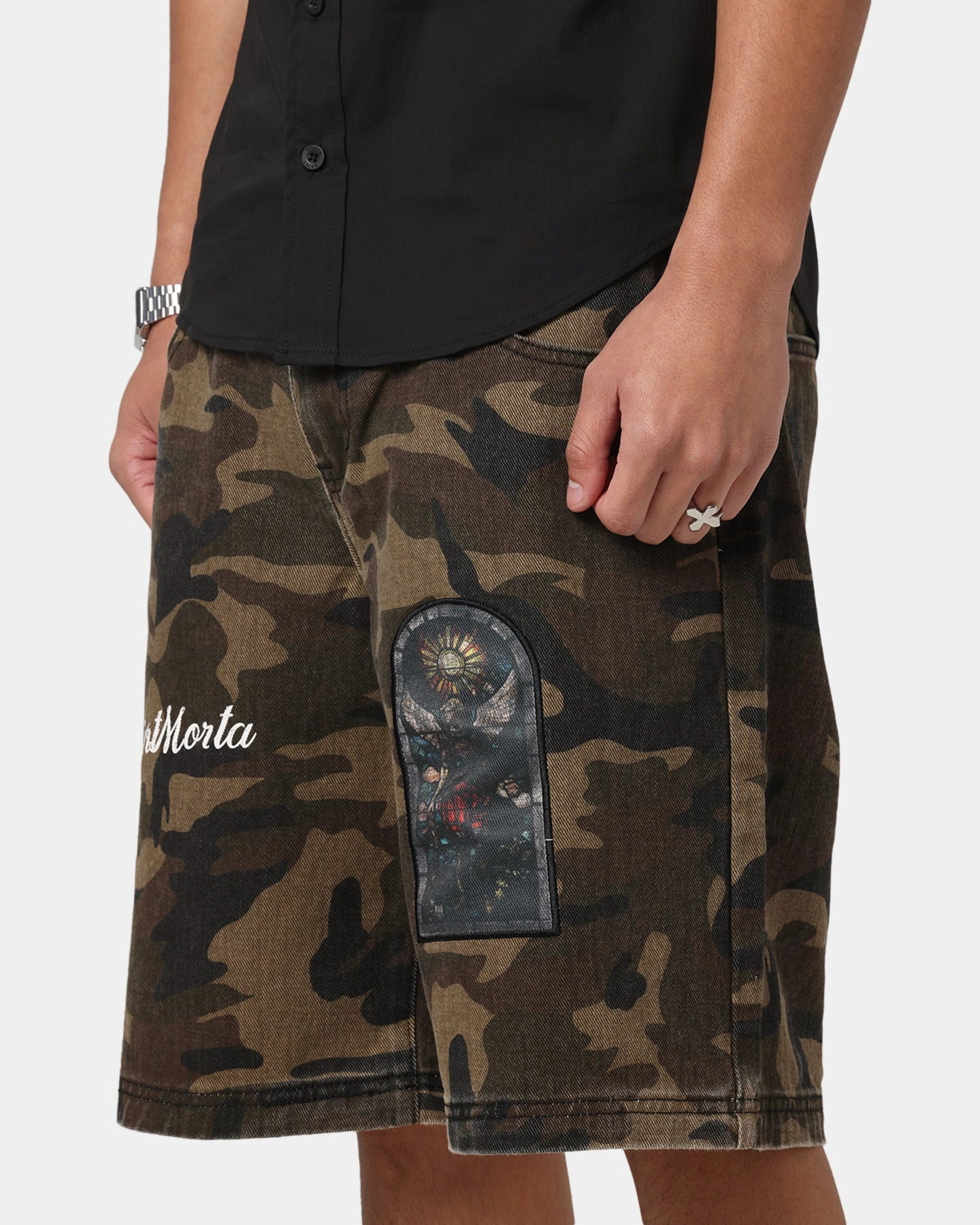 All Day WindResistantWeave Saint Morta Kingdomcome Baggy Shorts Woodland Camo