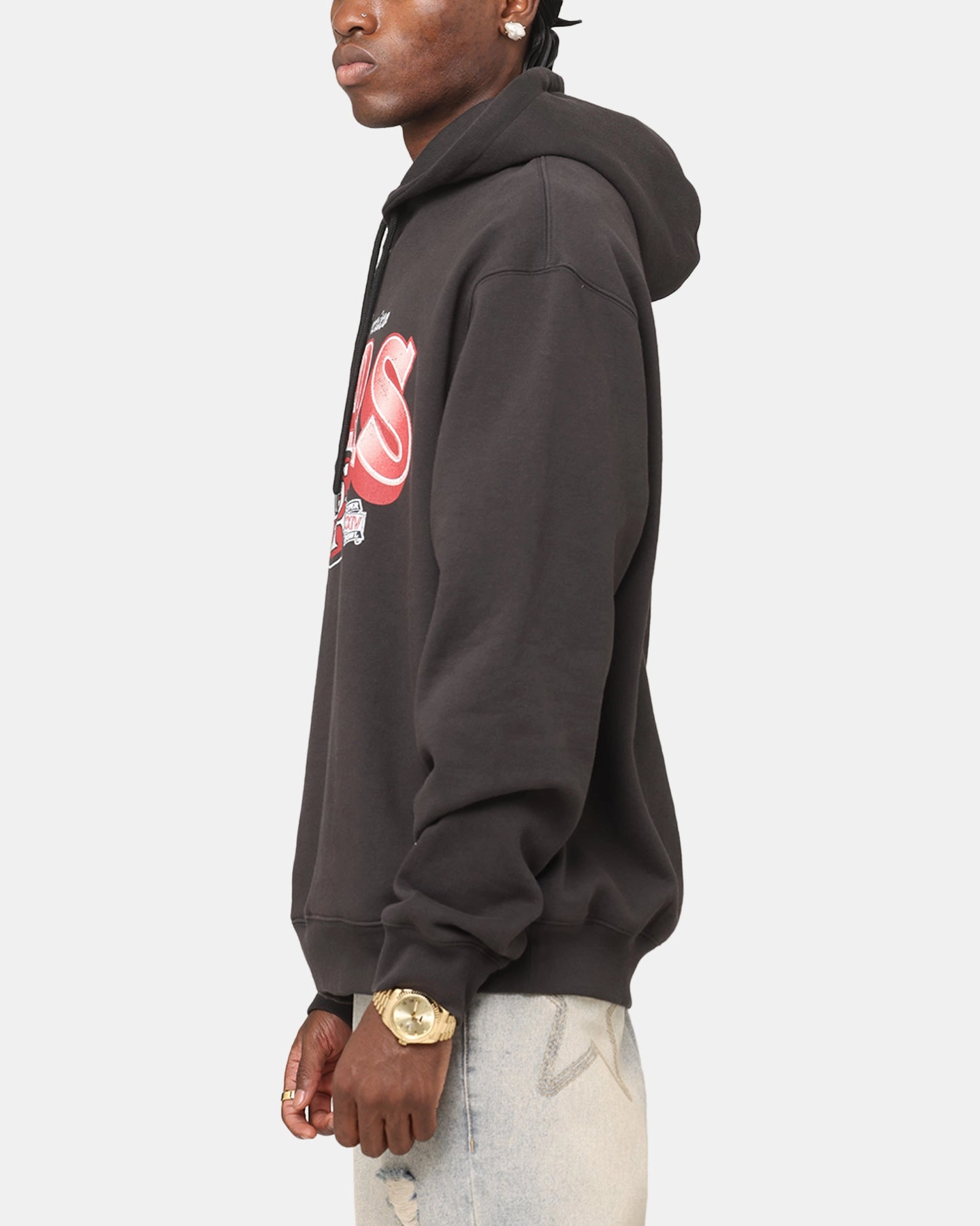 Mitchell & Ness San Francisco 49ers Arch Hoodie Faded Black Tasmanian devil like senior option