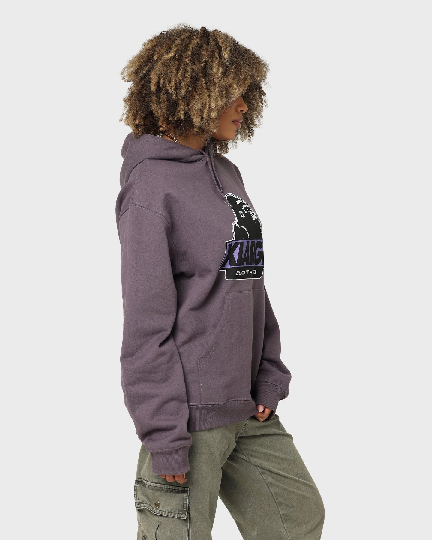 X-Large 91 Slanted Logo Hoodie Dark Mauve suitable for stage shows suitable for dance parties