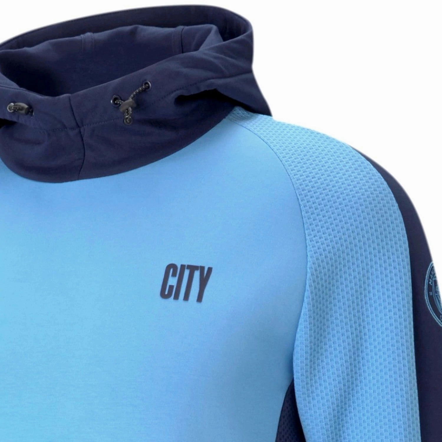 Comfort Apparel Manchester City Evostripe hooded presentation tracksuit 2021 light blue - Puma