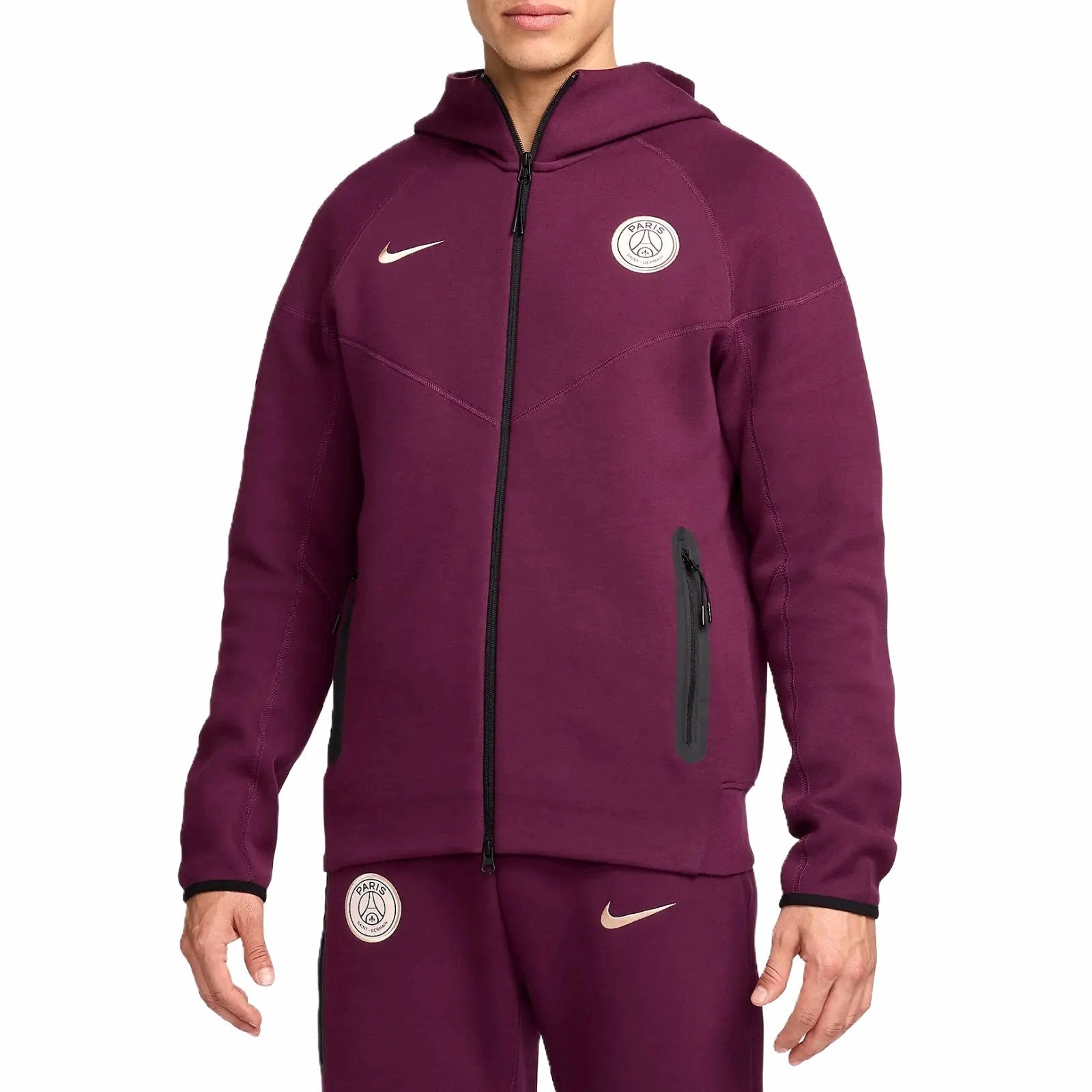 Luxury discount store PSG Tech Fleece presentation tracksuit 2024/25 dark red - Nike