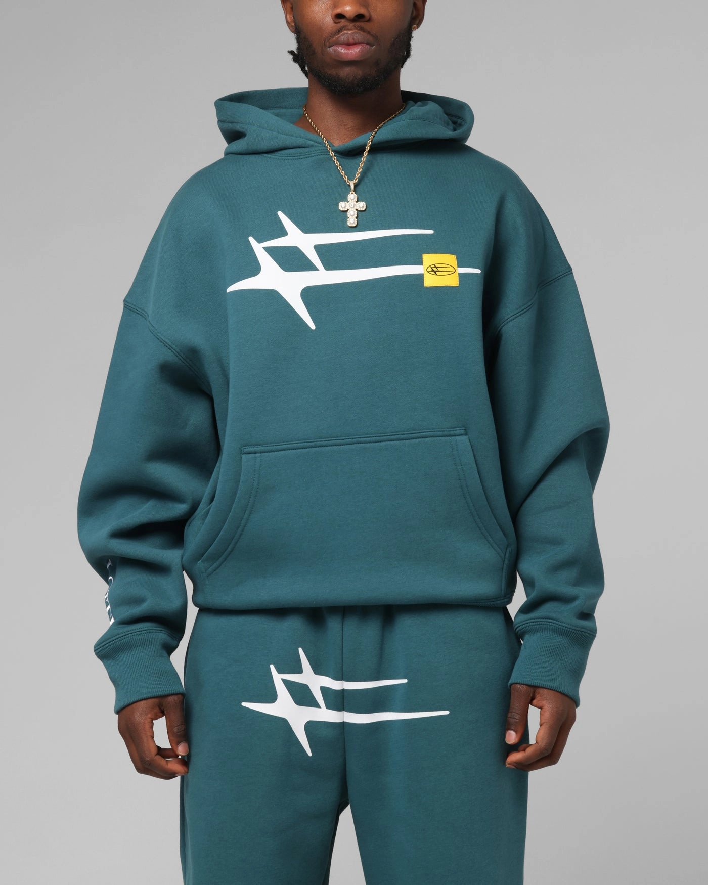 Active Layer Loiter Hybrid Premium Hoodie Teal