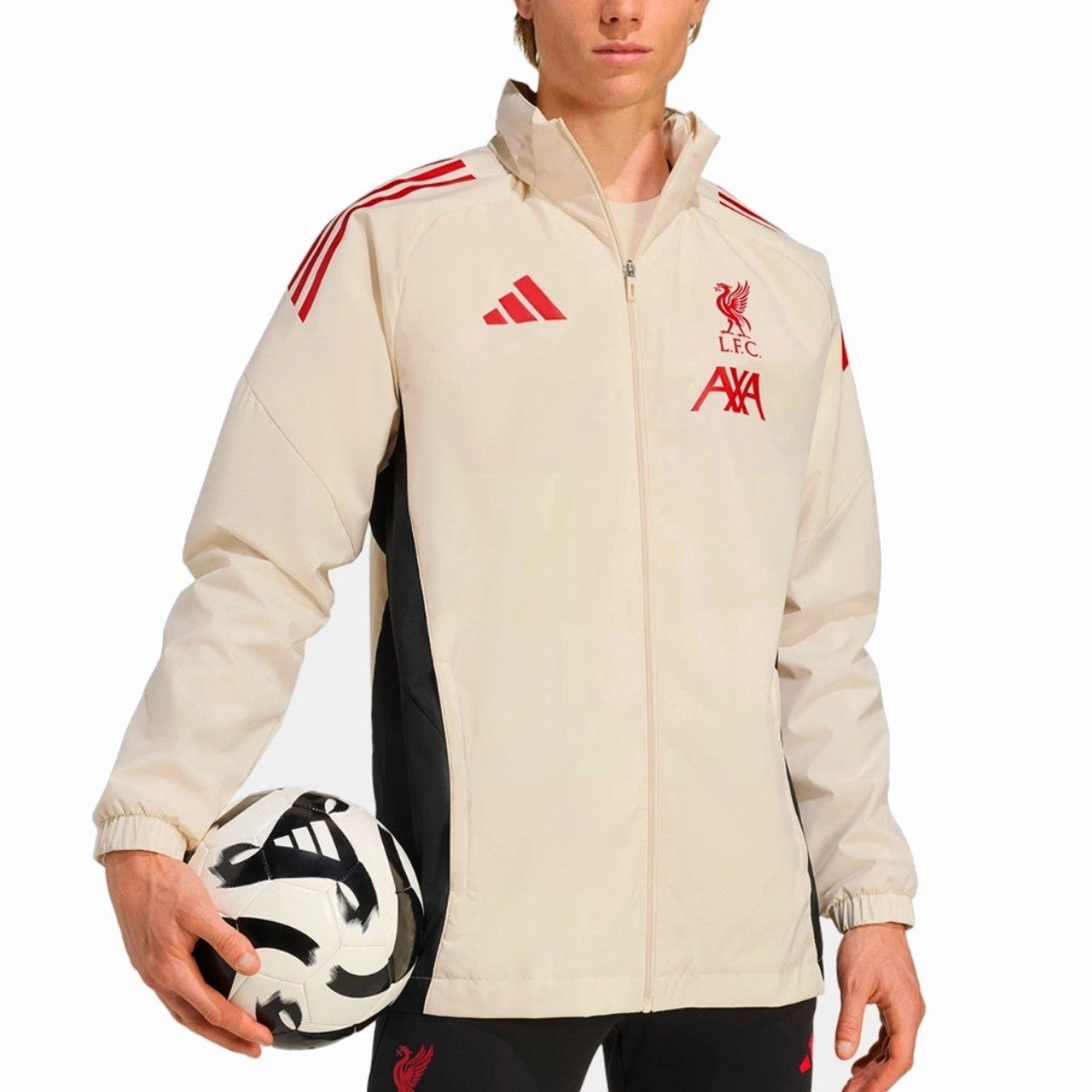 Poolside attire Dynamic Movement Adaptive Liverpool FC soccer training rain jacket 2025/26 - Adidas