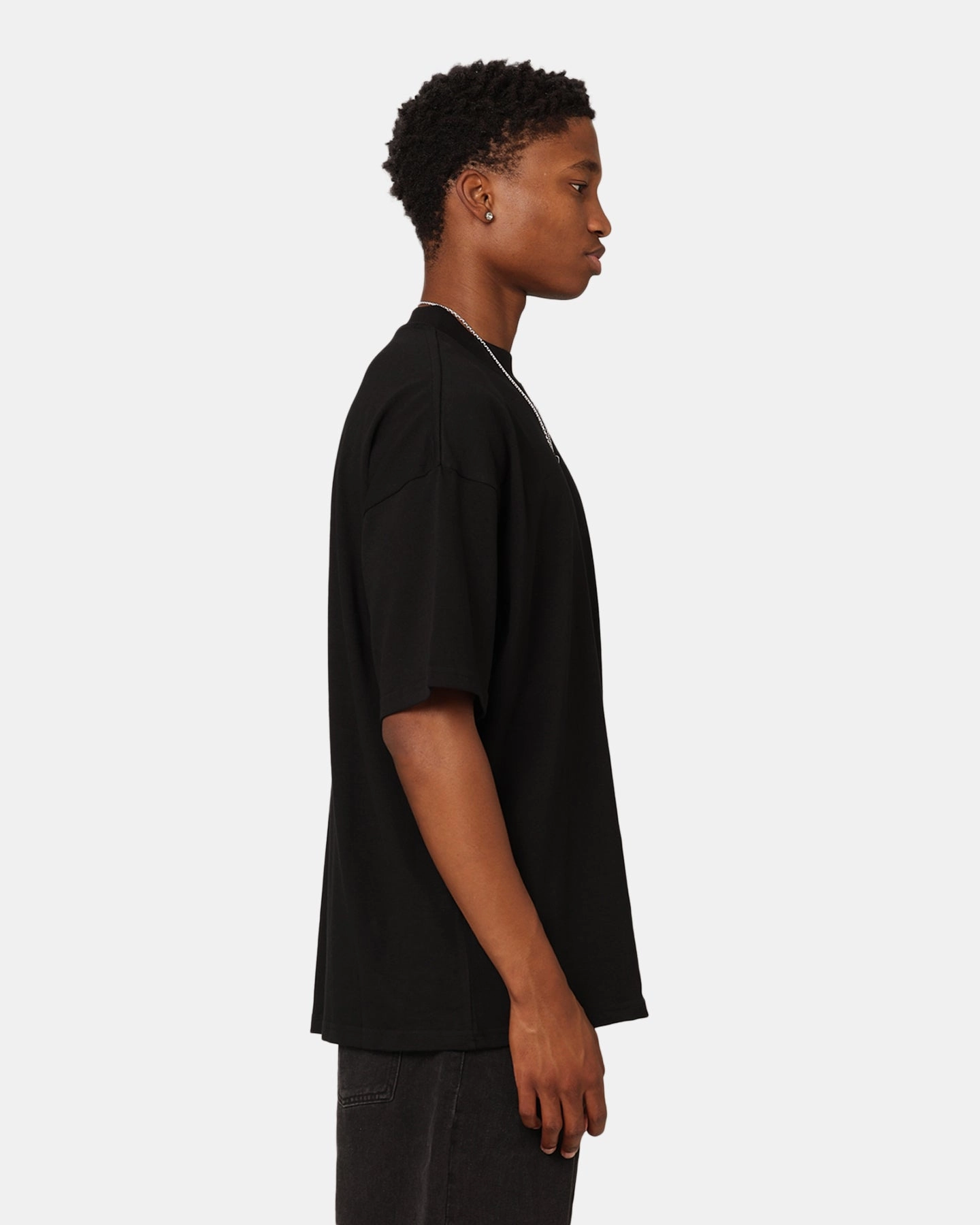 Culture Kings Oversized Blank T-Shirt Black Minimalist Design