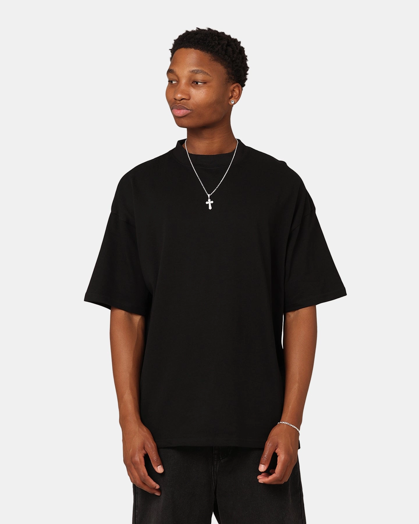 Skin Friendly Blends Trendy Top Culture Kings Oversized Blank T-Shirt Black
