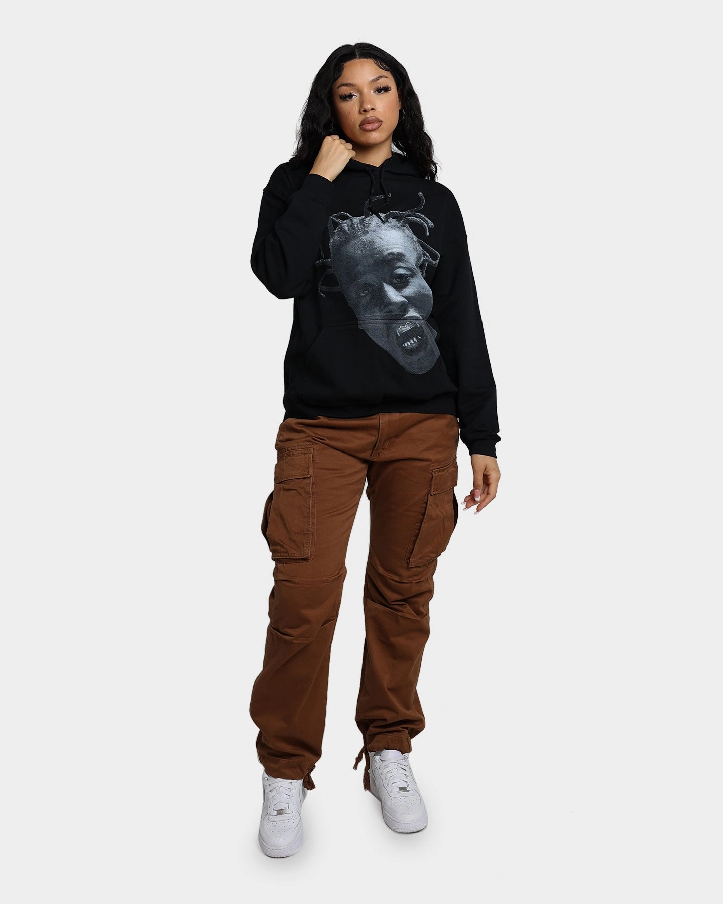 Goat Crew X Ol' Dirty Bastard Big Face Hoodie Black Durable Knit Structure