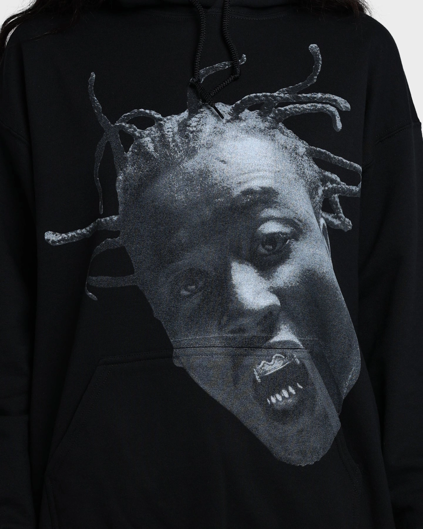 Goat Crew X Ol' Dirty Bastard Big Face Hoodie Black Seasonal Wear Sporty Comfort Wear