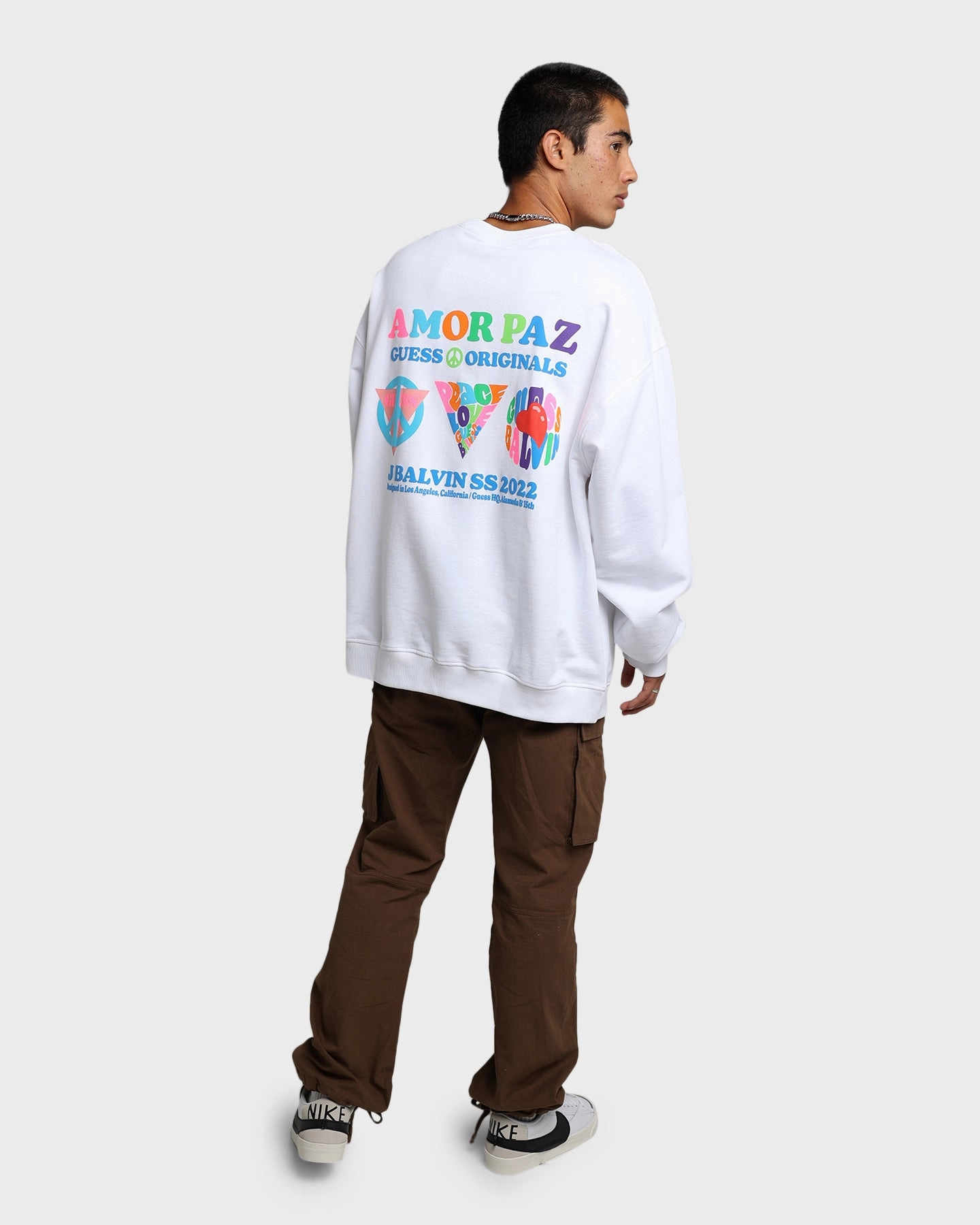 Guess Originals GUESS Originals X J Balvin Amor Sweat Shirt Pure White Winter Apparel