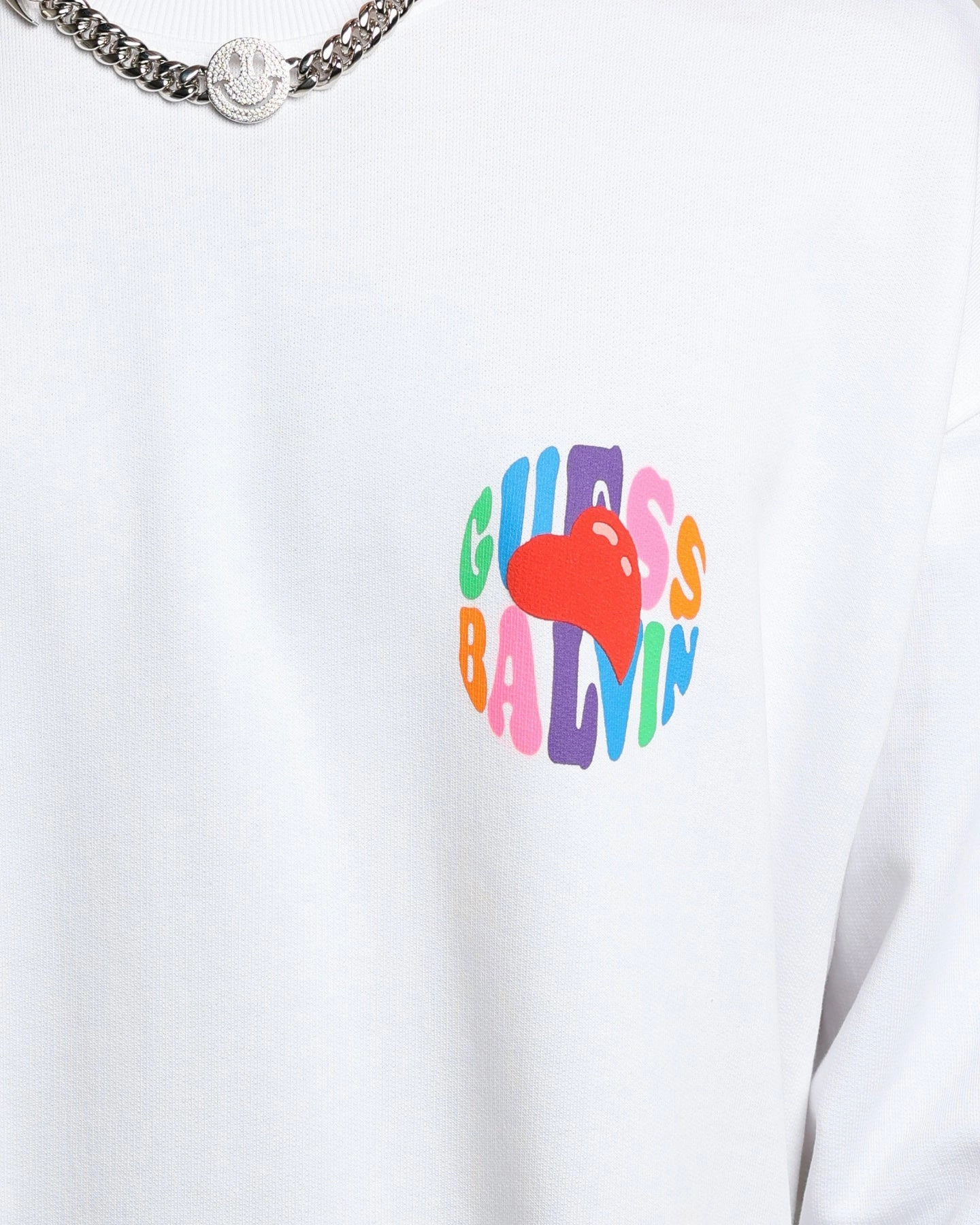 Guess Originals GUESS Originals X J Balvin Amor Sweat Shirt Pure White Cozy Basics Loopback Fabric