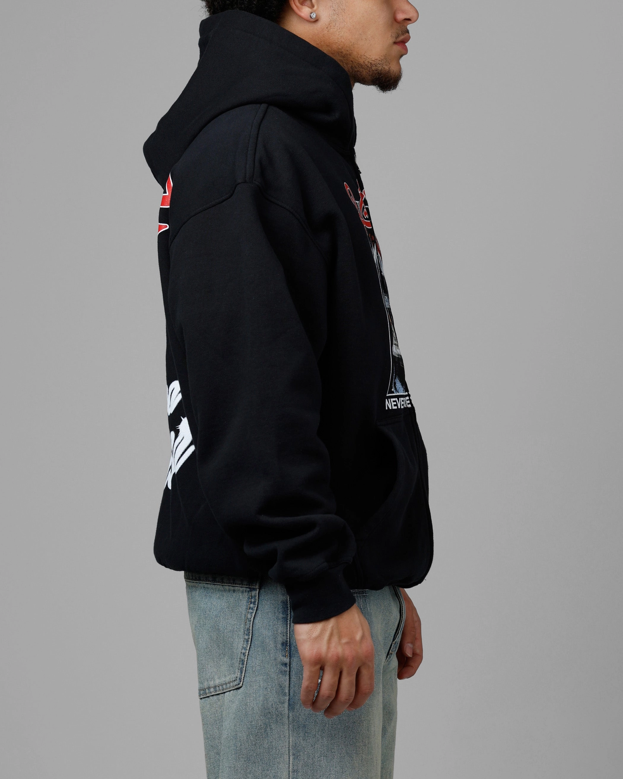 Active Lifestyle Bargain Loiter Always And Forever Zip Hoodie Black