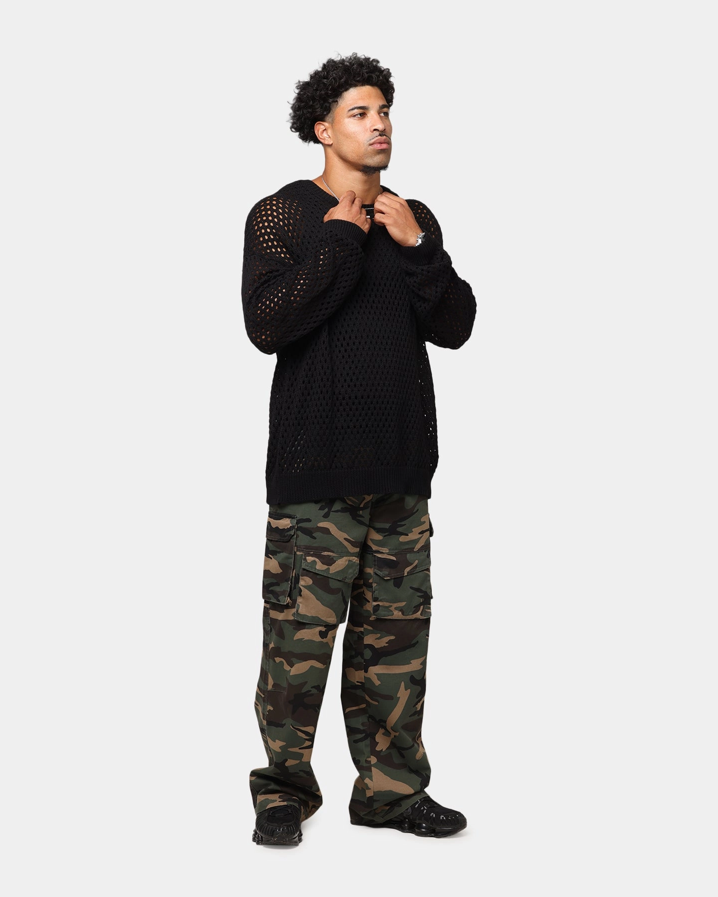 Seasonal Warmth Cozy & Soft XXIII Open Knit Sweater Black