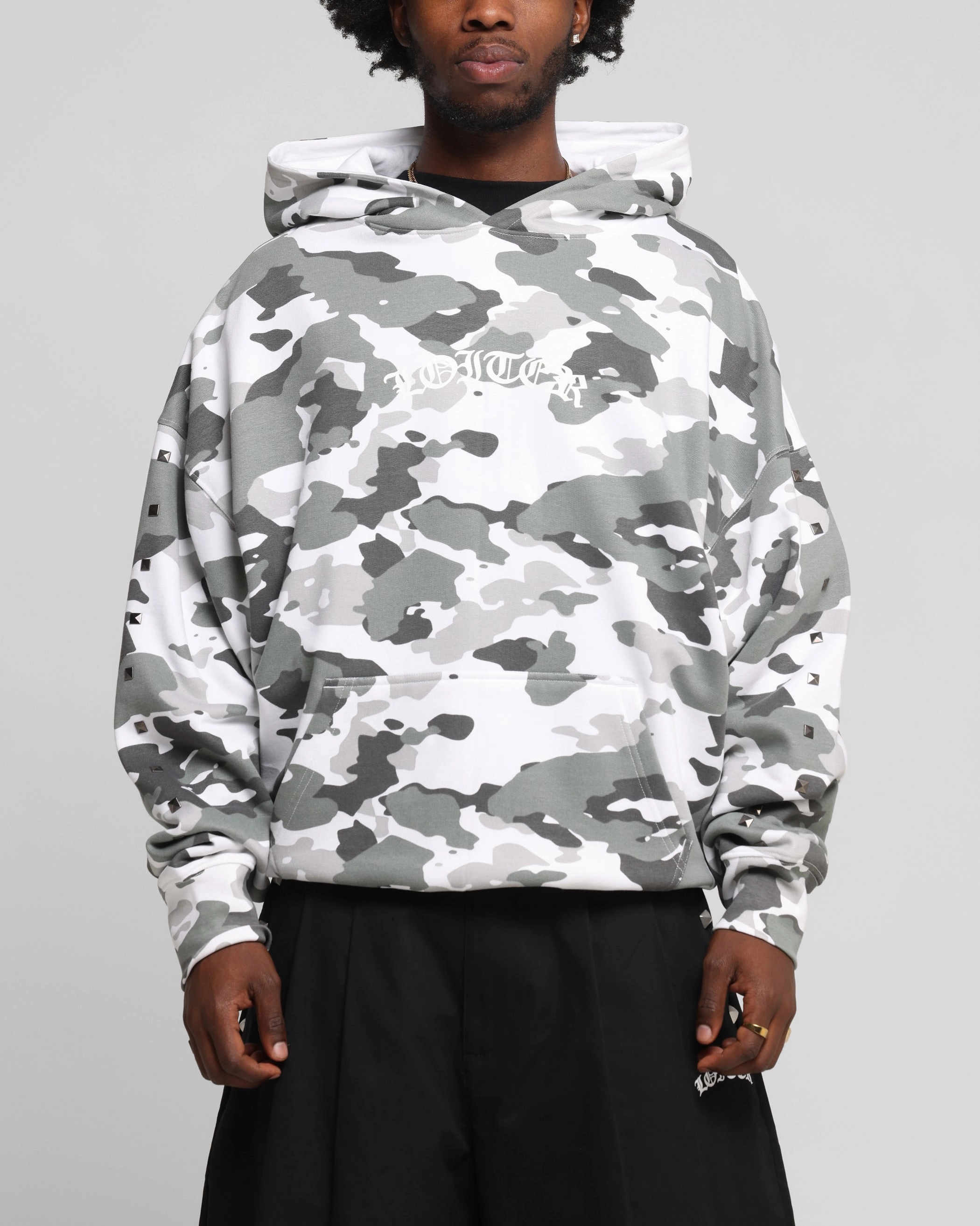 Loiter Draco Hoodie Snow Camo Balanced Weight Distribution
