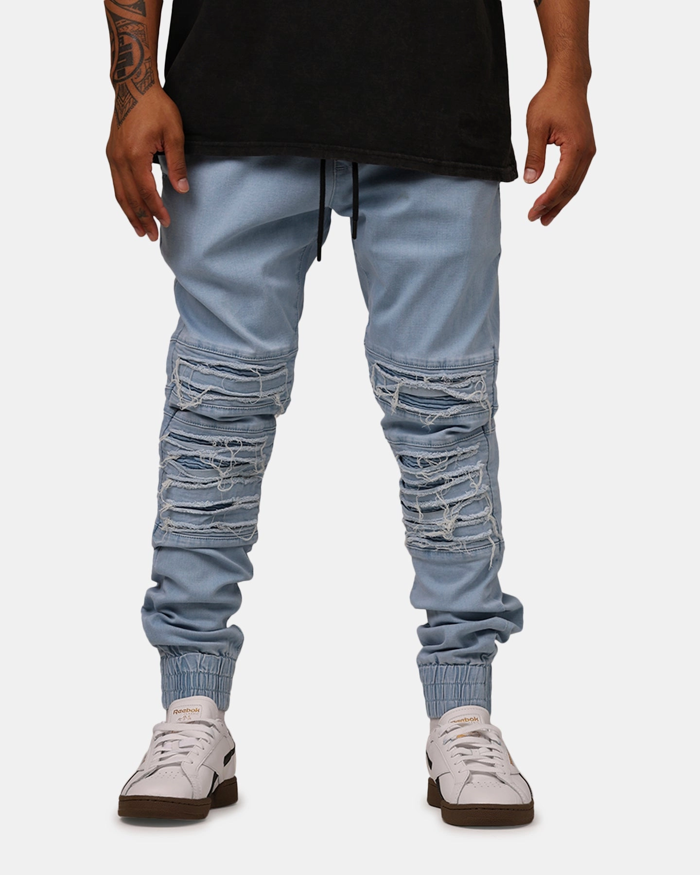 Classic Look Saint Morta Abolished Joggers Light Blue