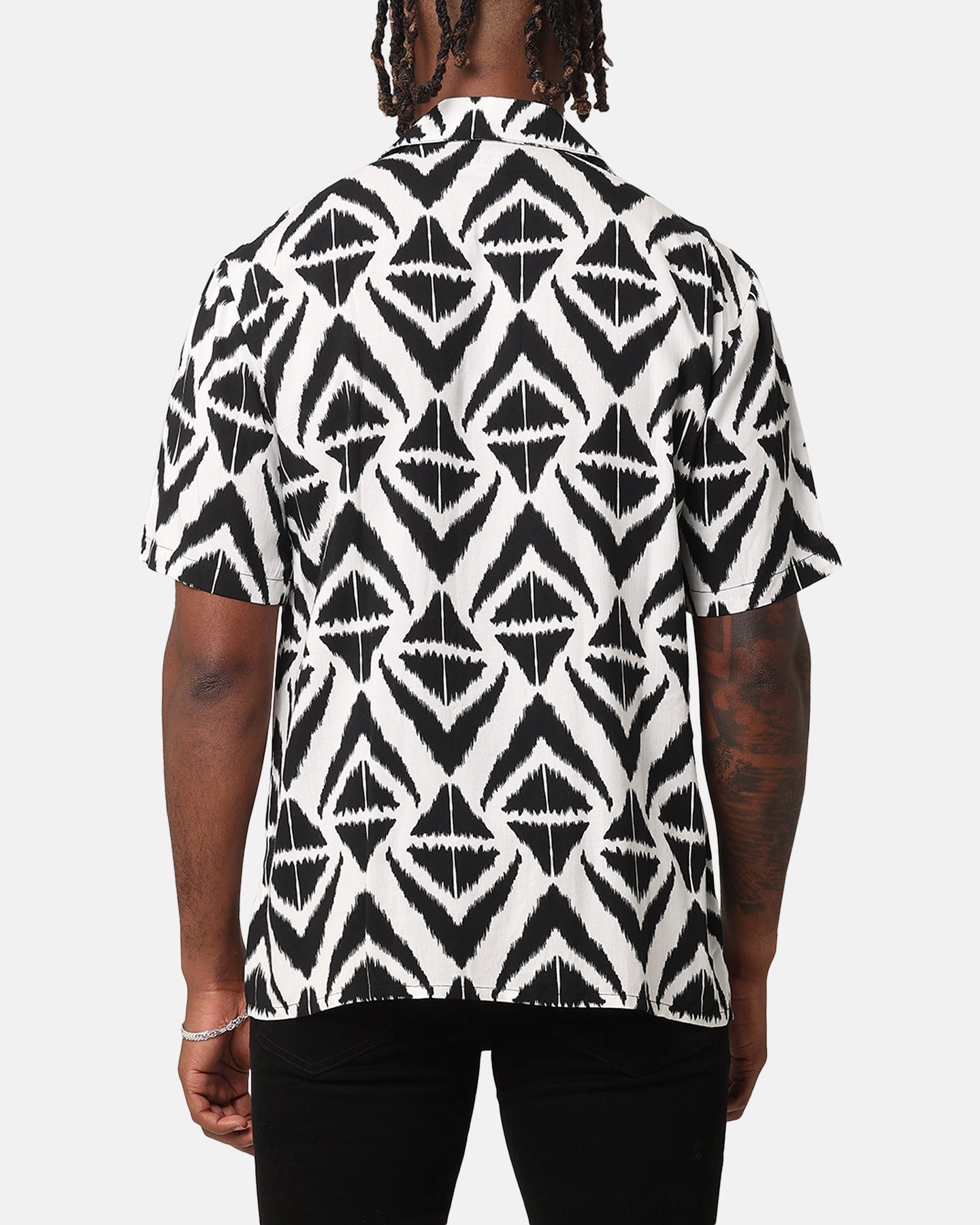 XXIII Aztec Button Up Shirt Black/White Designer Touch Exclusive Collection