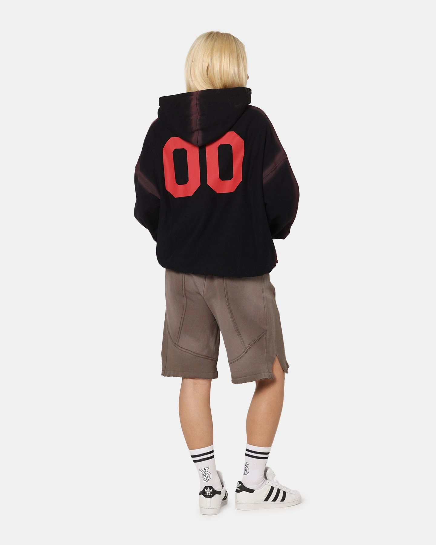 Night Out Look The Anti Order Mosh Boxy Hoodie Sunfade Black/Red
