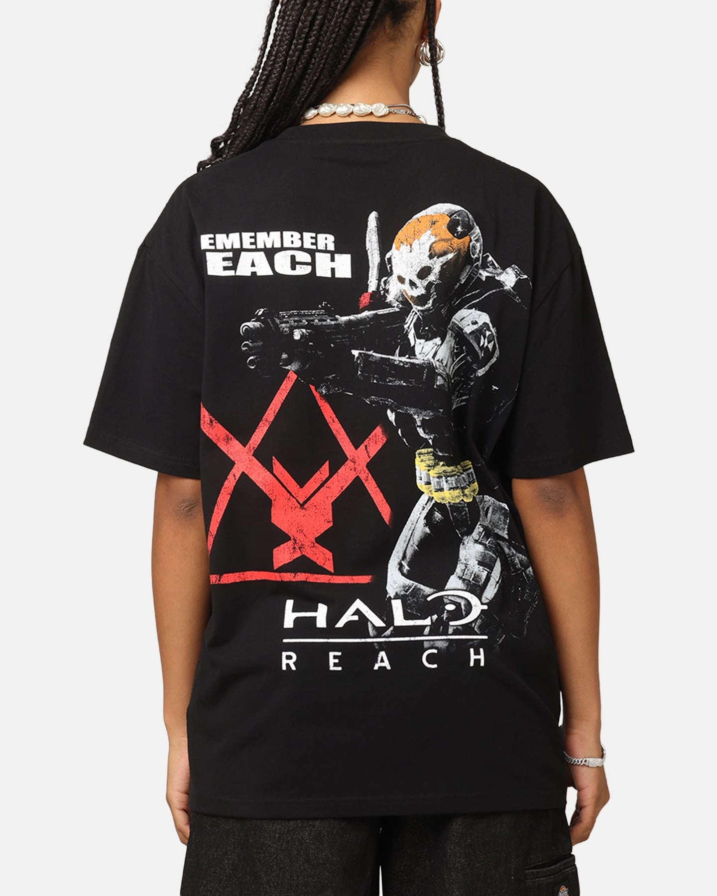 Goat Crew X Halo Halo Reach Emile Big Head Heavyweight T-Shirt Black Street Trend Stretch Fabric Technology