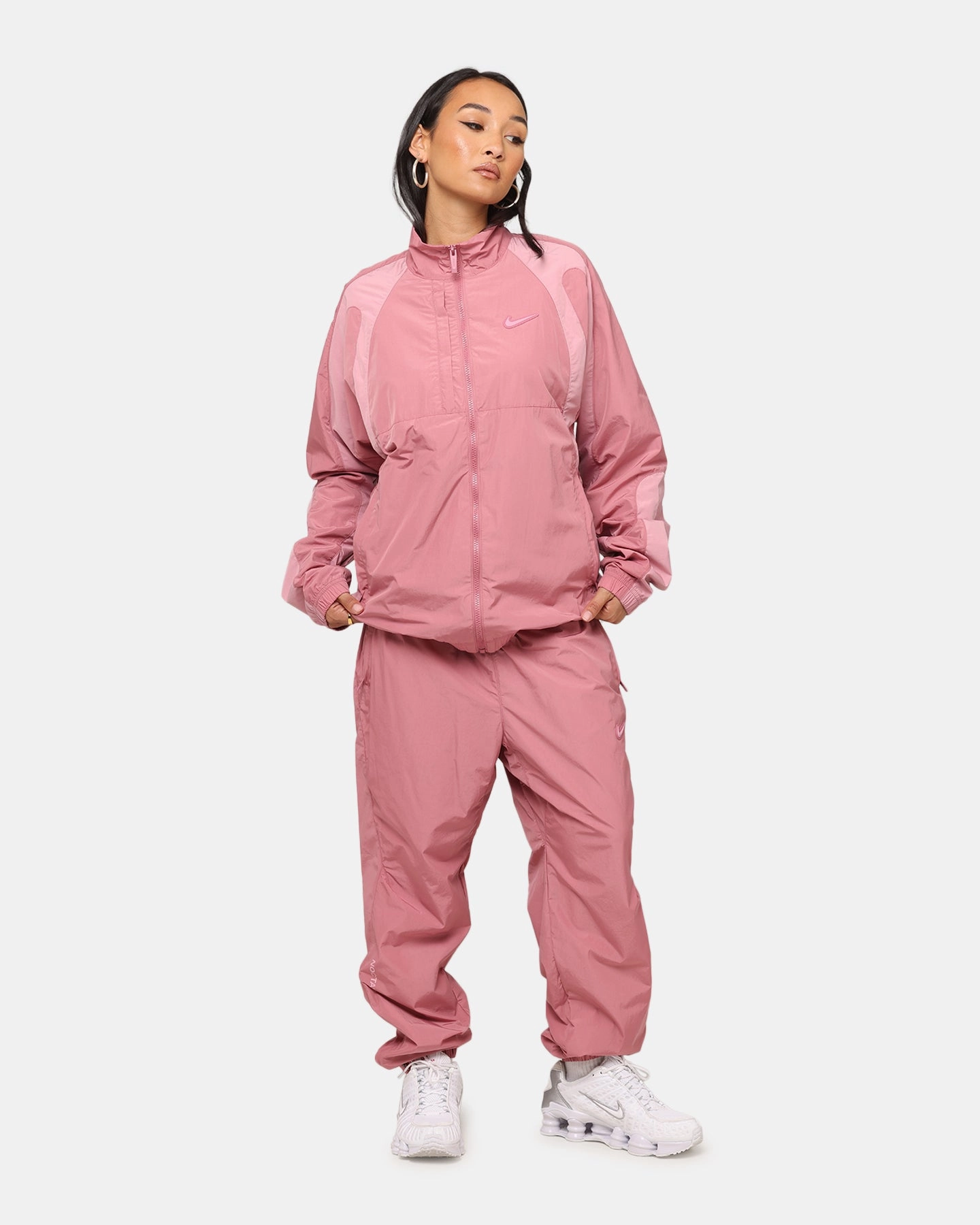 Admire Nike Nocta Northstar Nylon Track Jacket Desert Berry