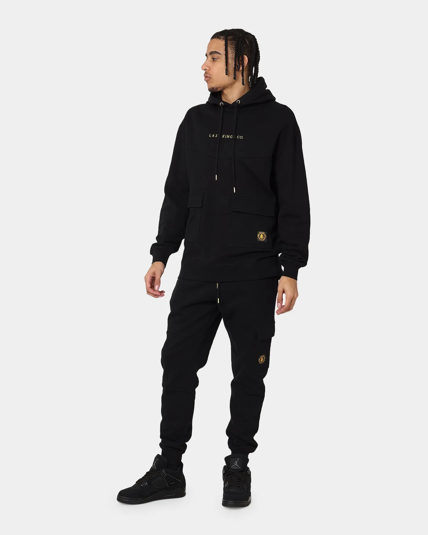 Versatile Layering Piece Last Kings Cargo Hoodie Black