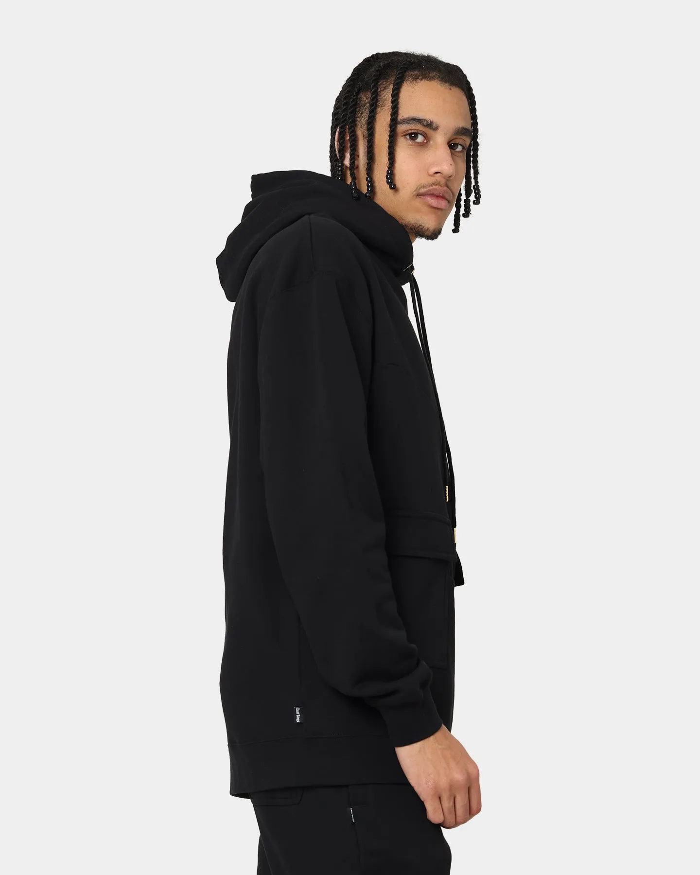 suitable for community activities Expandable Sleeve Cuffs Last Kings Cargo Hoodie Black