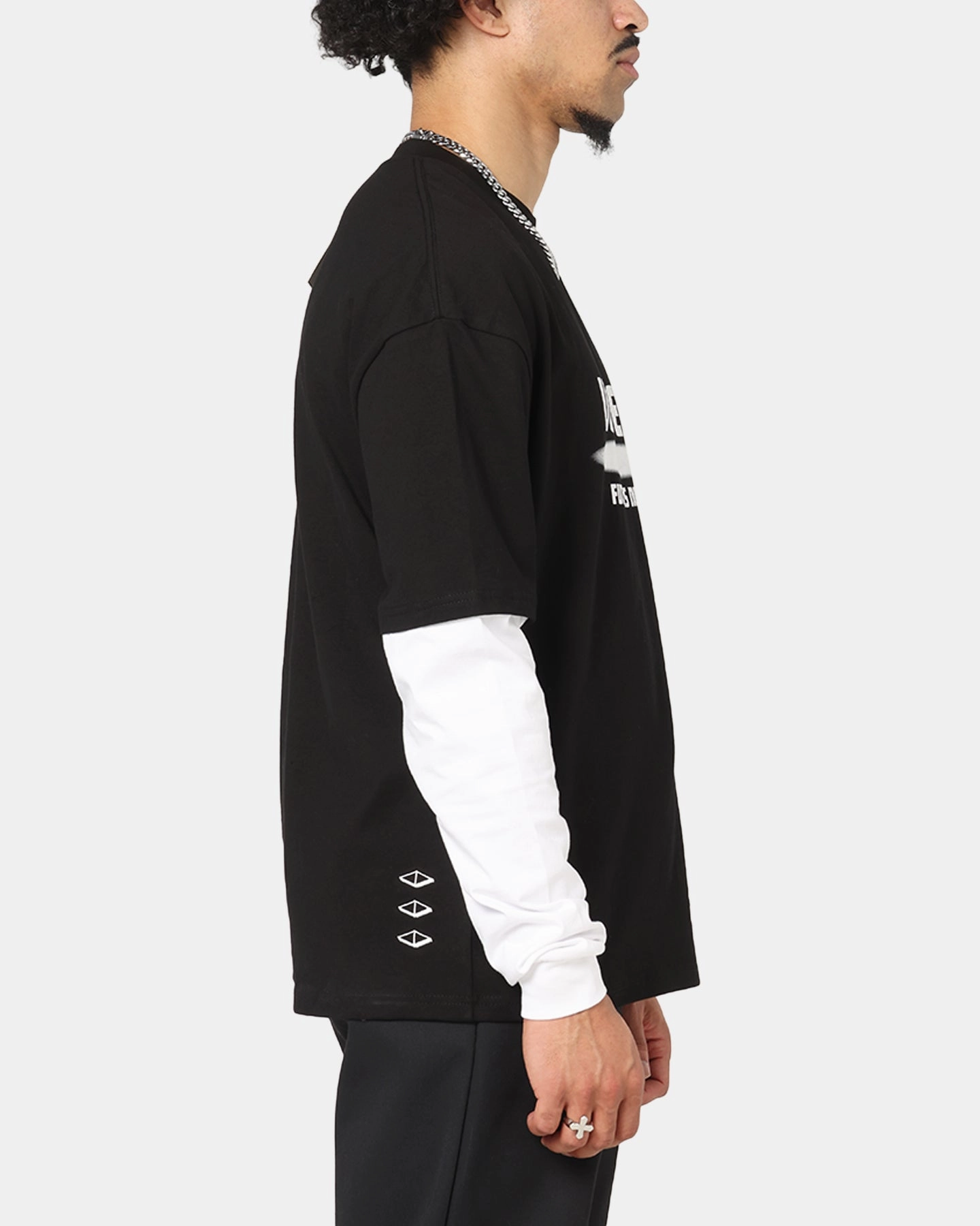 Vouseti Future Is Now Long Sleeve T-Shirt Black Oversized Silhouette