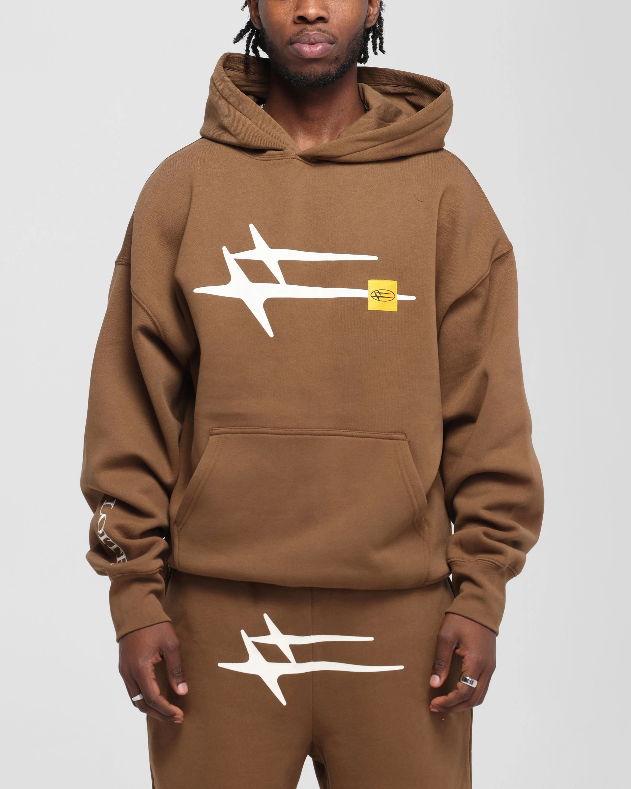 Weather Resistant Coating snowboarding Loiter Hybrid Premium Hoodie Brown