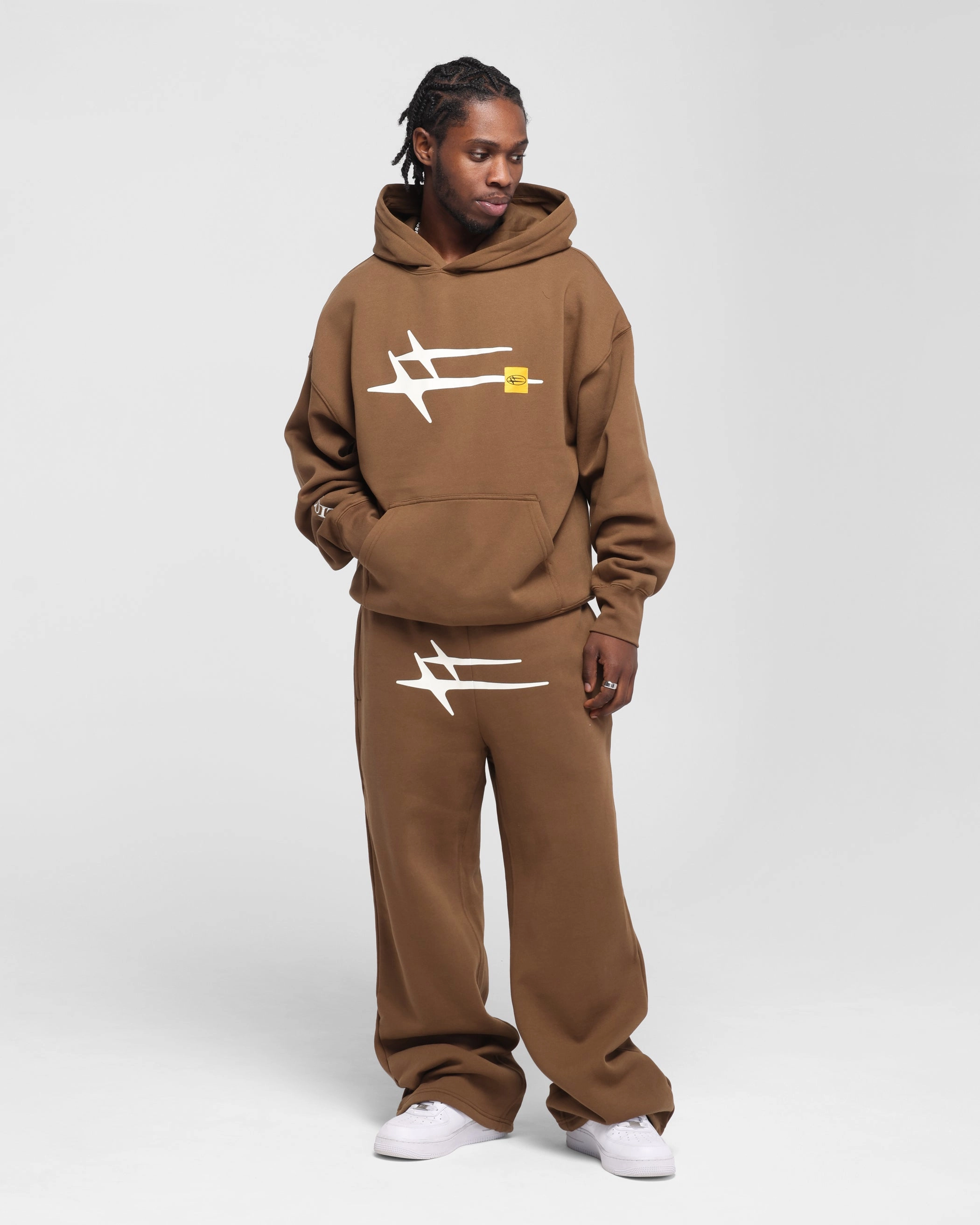 Loiter Hybrid Premium Hoodie Brown Discover