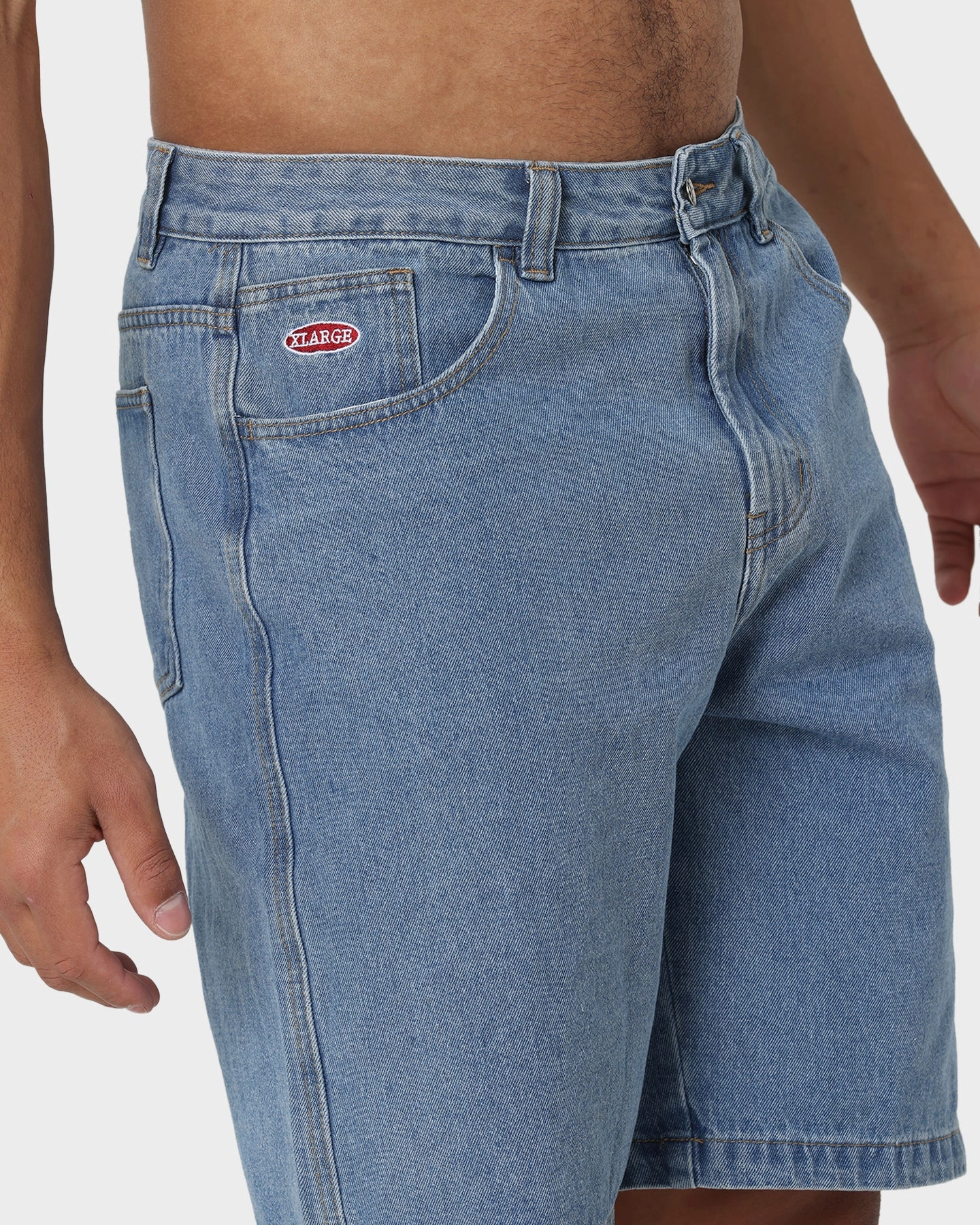 X-Large Bull Denim 91 Shorts Mid Blue quick dry Multi Directional Flex Zones