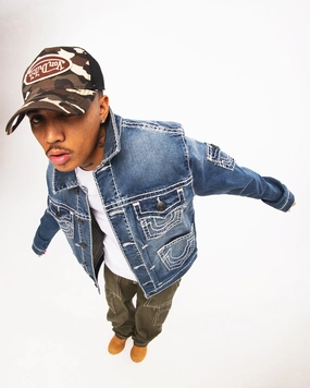 True Religion Jimmy 5 Pocket Super T Jacket Mountain Laurel Weekend Fit