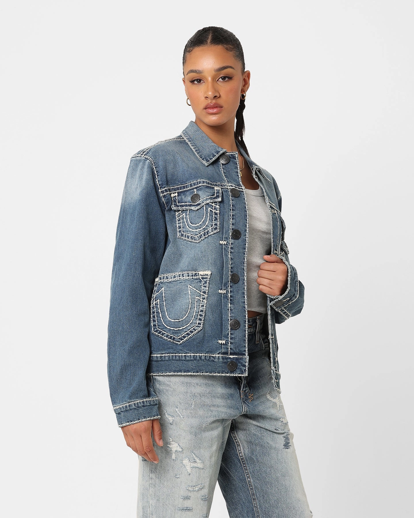 True Religion Jimmy 5 Pocket Super T Jacket Mountain Laurel Opportunity