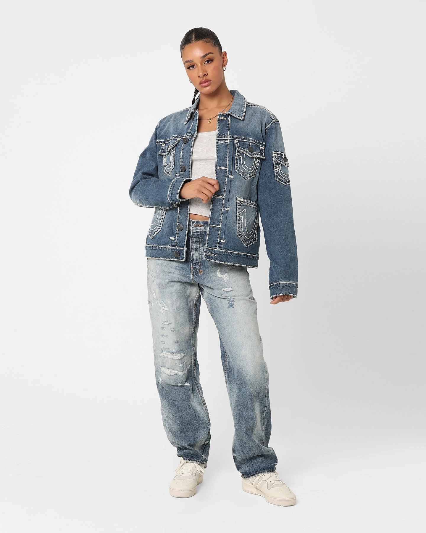 High Collar Support True Religion Jimmy 5 Pocket Super T Jacket Mountain Laurel