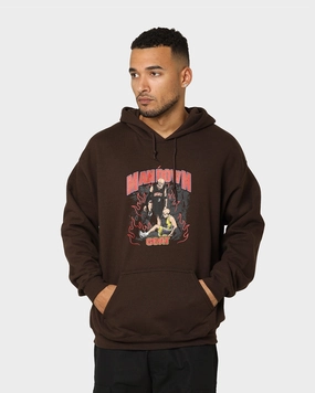 Goat Crew Man Down Hoodie Brown Front Pouch Everyday Comfort