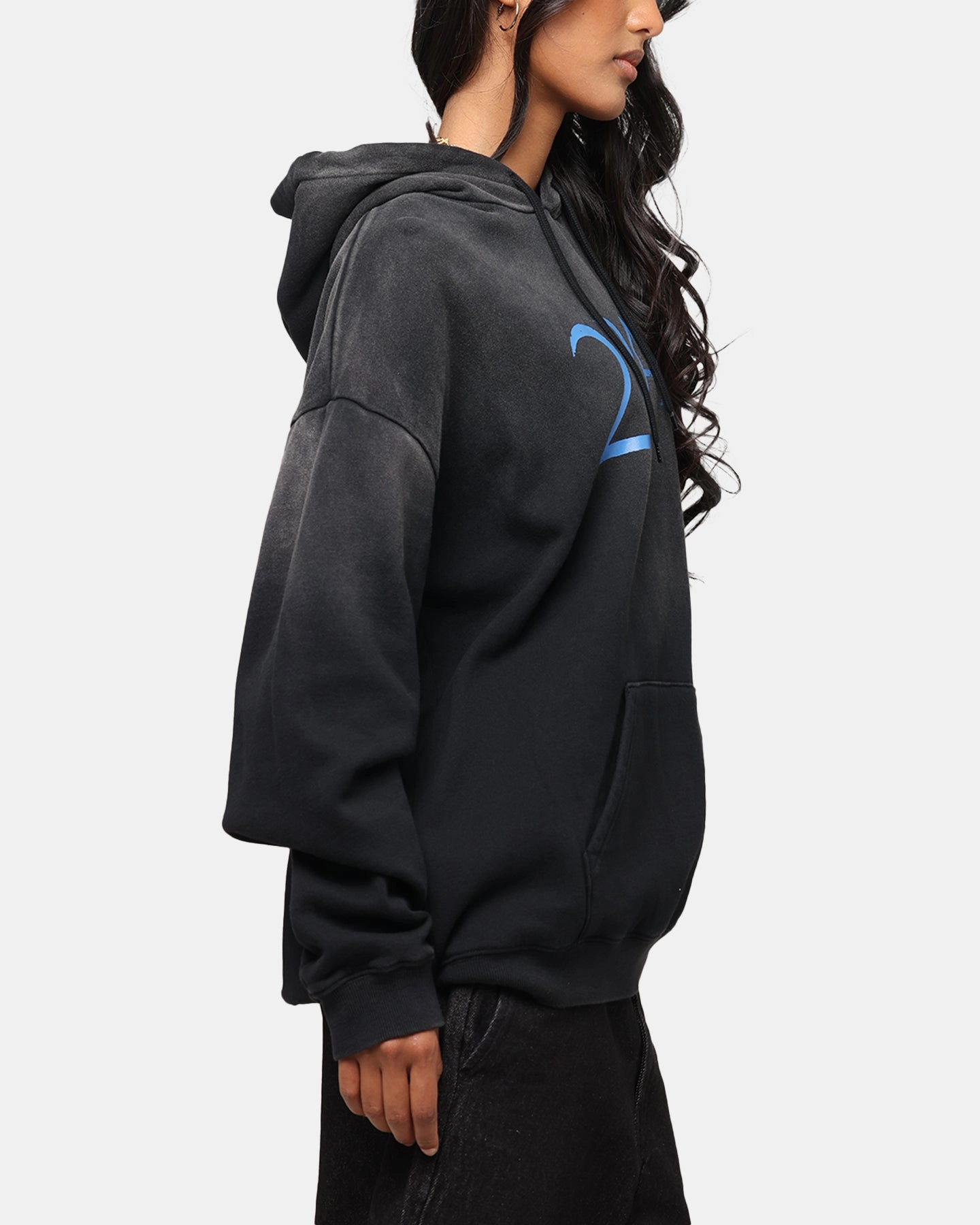 Waterproof Fabric Windproof Outer Layer Tupac Super Fade Hoodie Washed Black