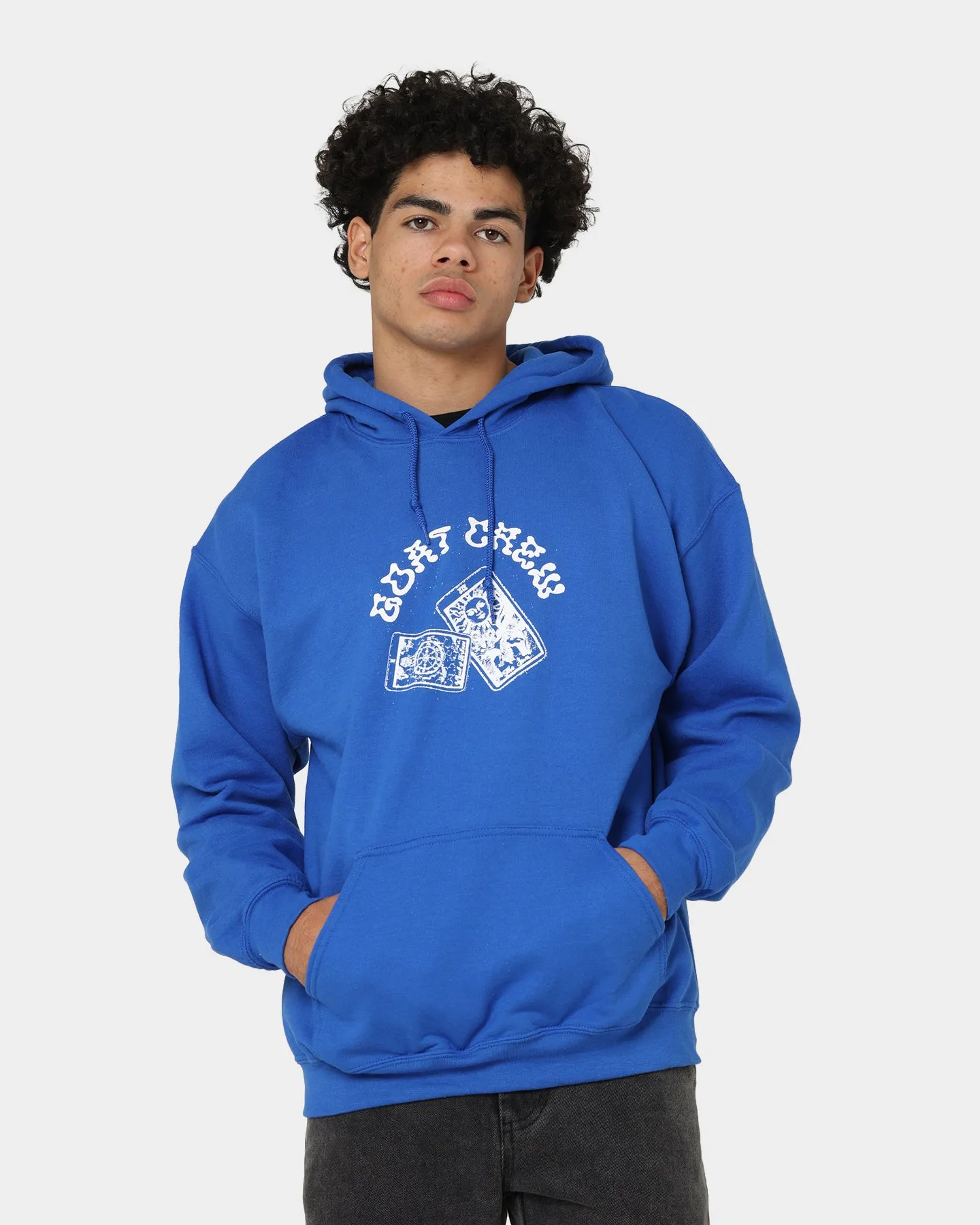 Goat Crew Kilroy Hoodie Blue Multi Pocket Design Urban Fit
