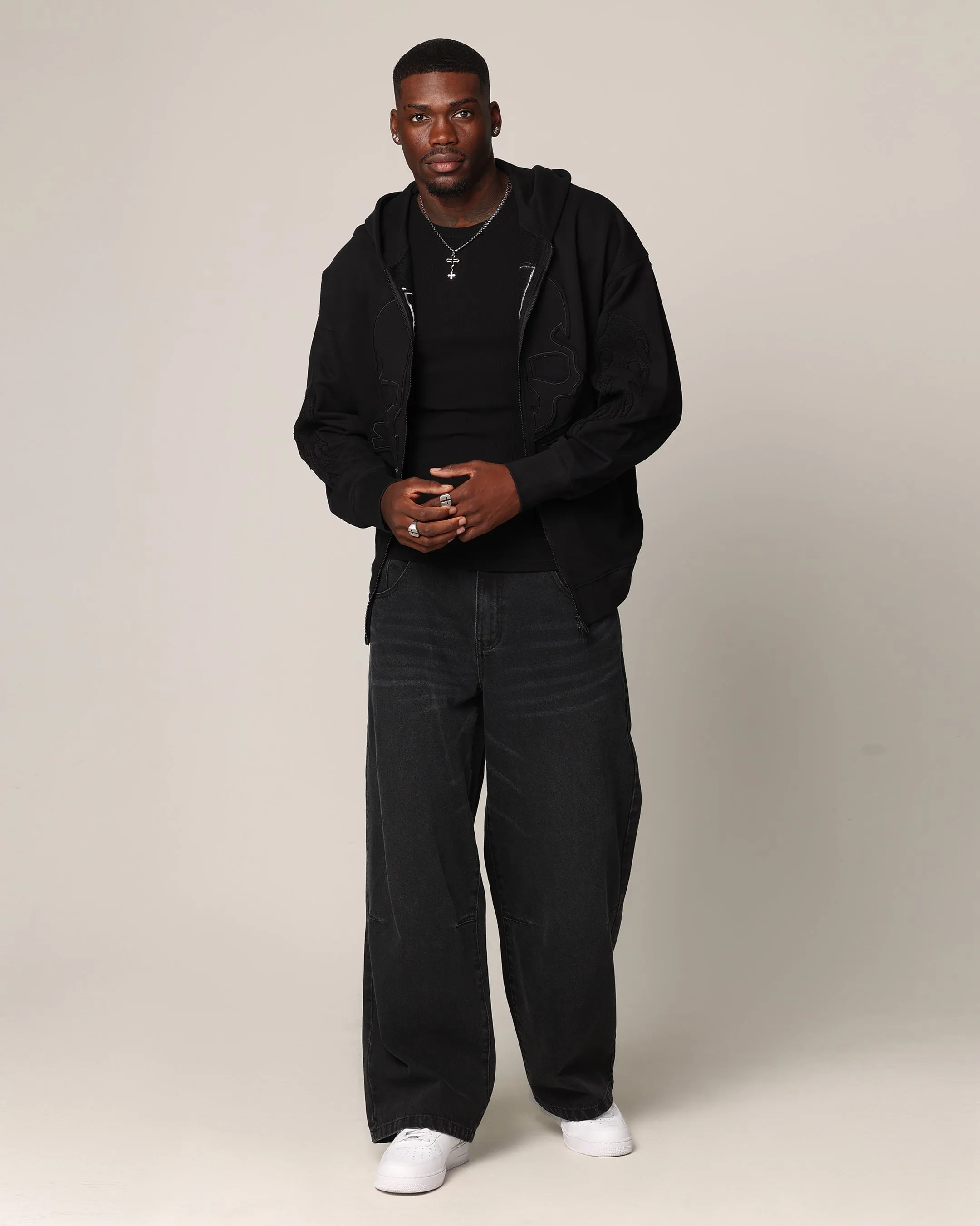 music concert Saint Morta Hellfire Zip Hoodie Black