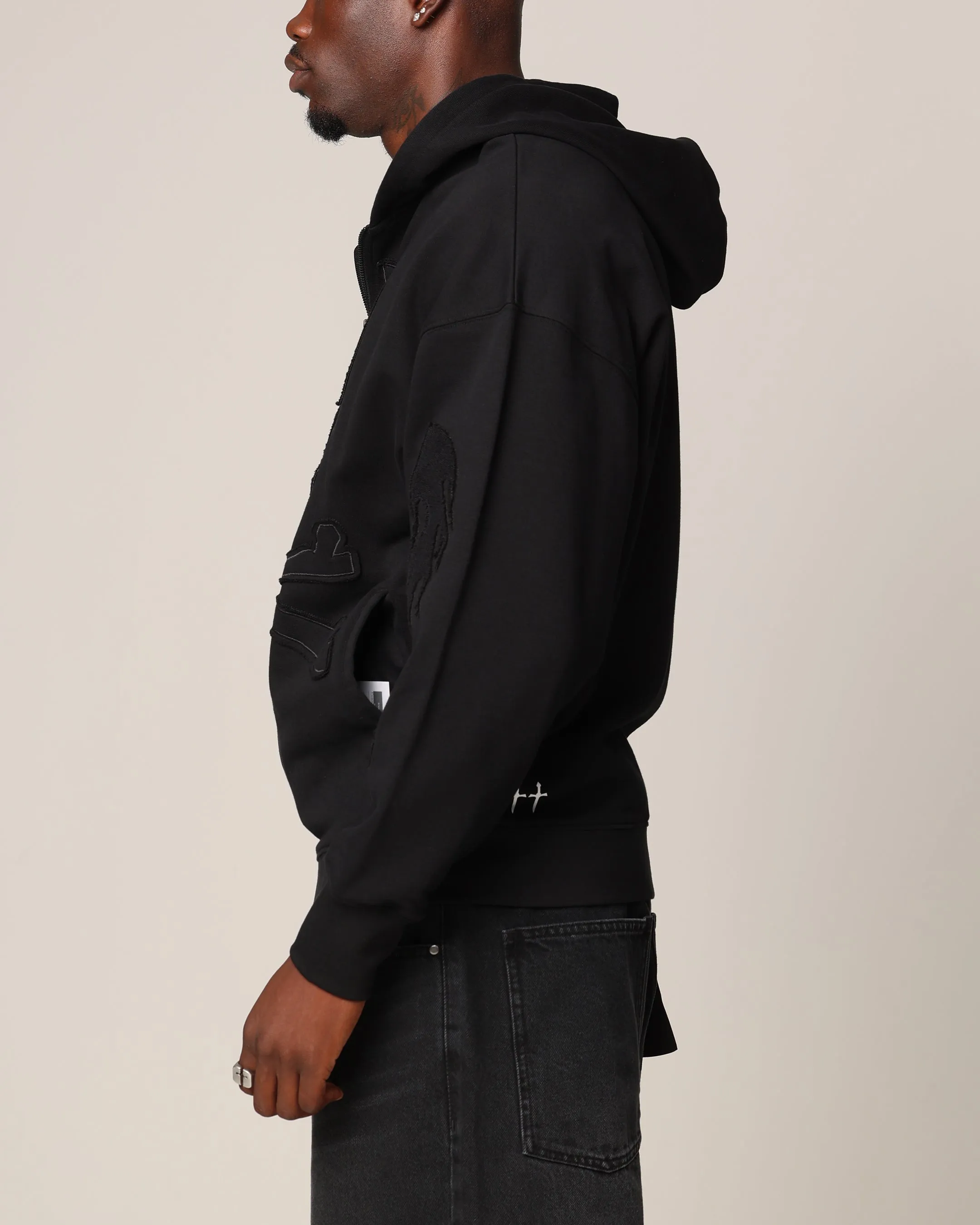 Rank Saint Morta Hellfire Zip Hoodie Black