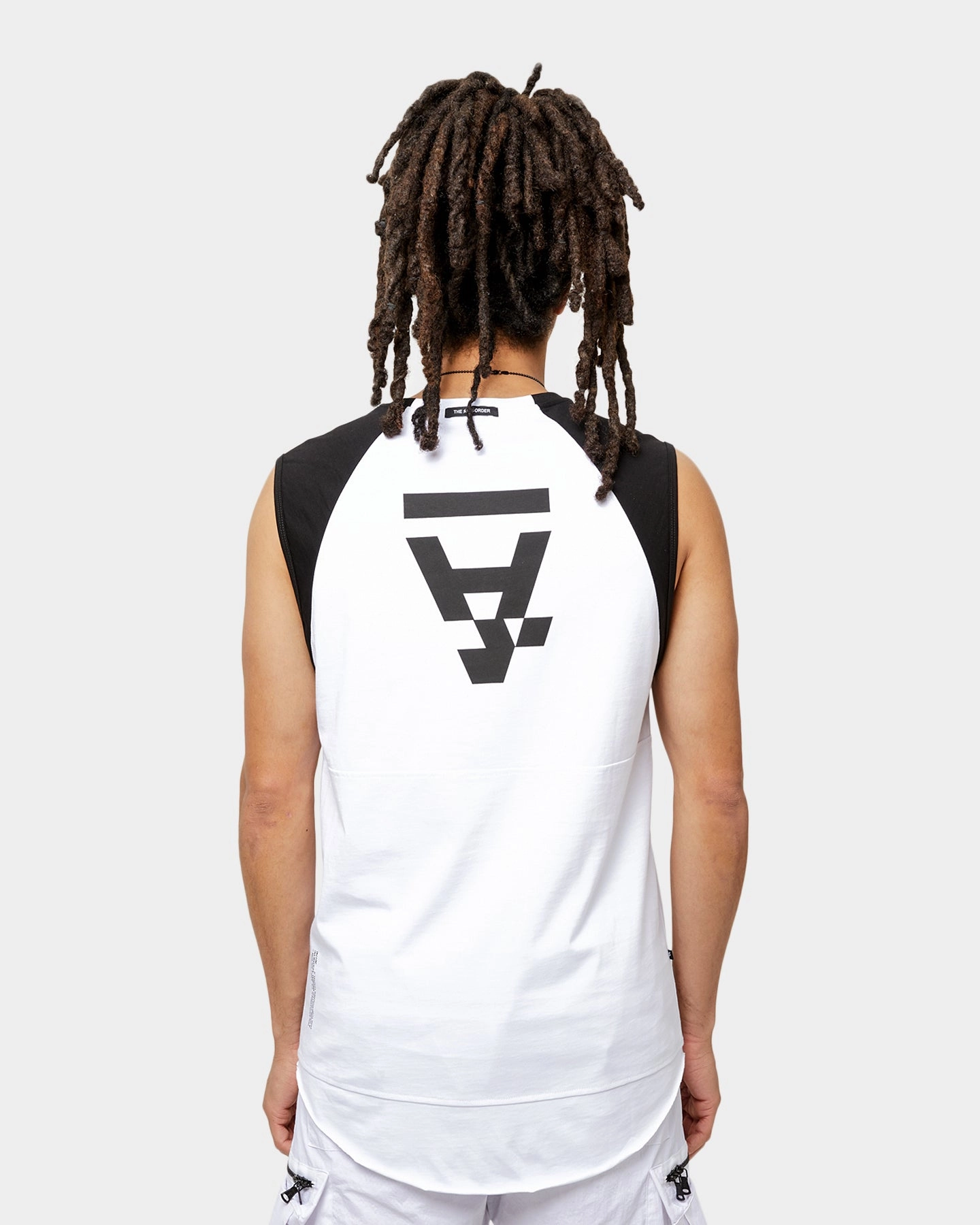 The Anti Order Unknown Singlet White/Black Linen blend