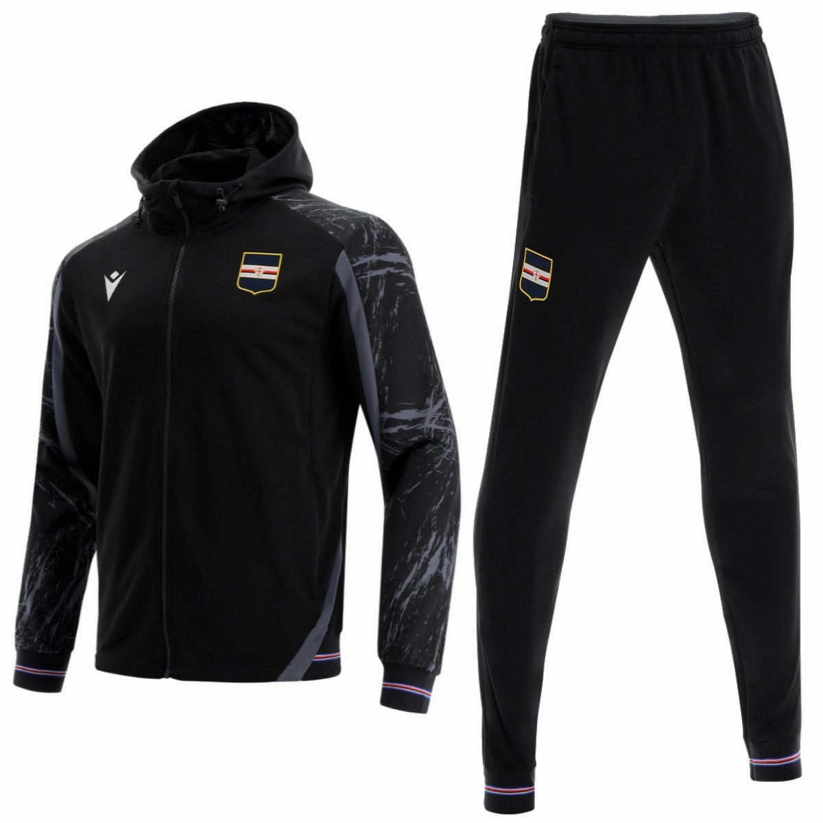 UC Sampdoria black presentation soccer tracksuit 2021/22 - Macron mix and match