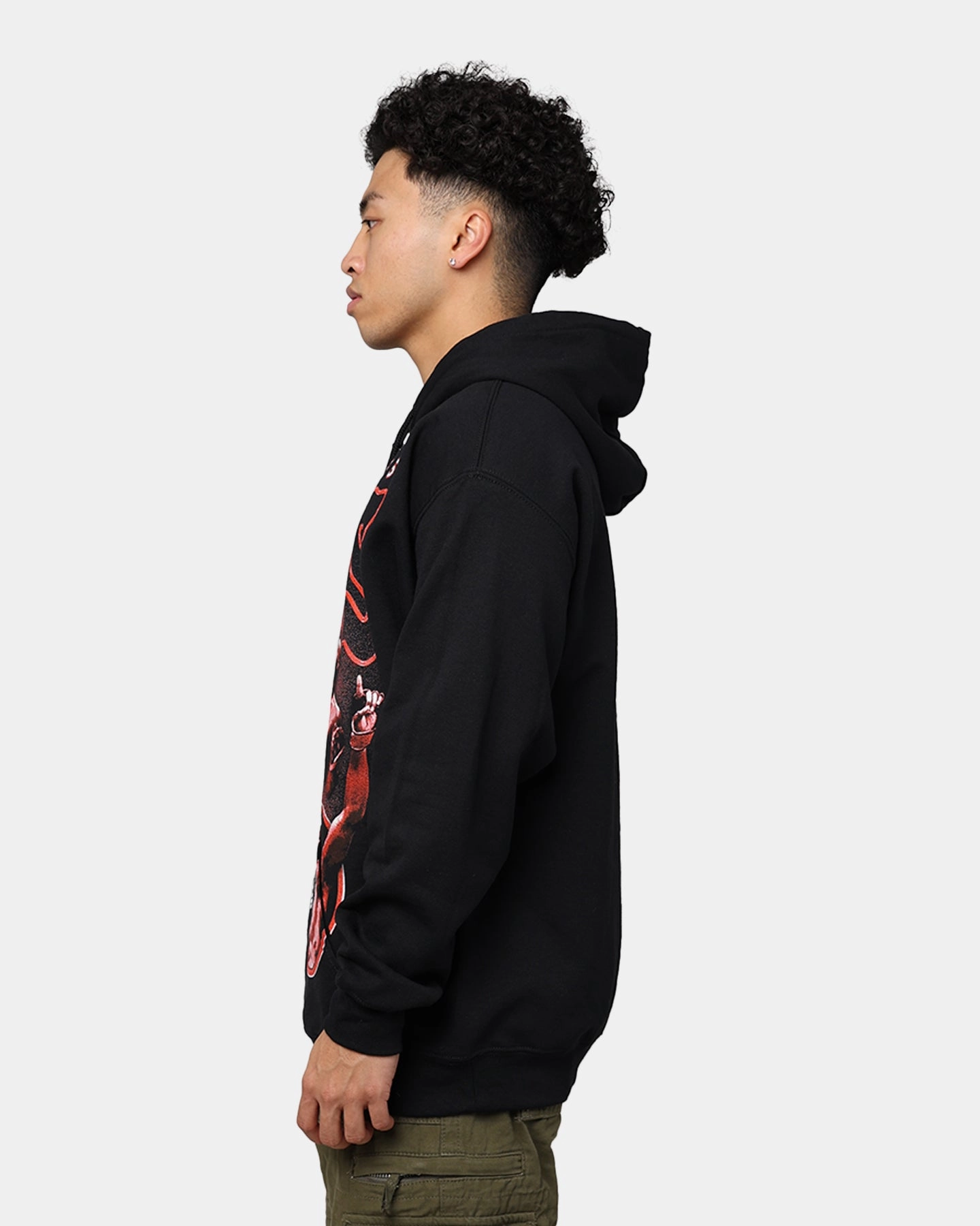 UFC By Goat Crew Jon Jones Vintage Hoodie Black Wash AntiStaticLining