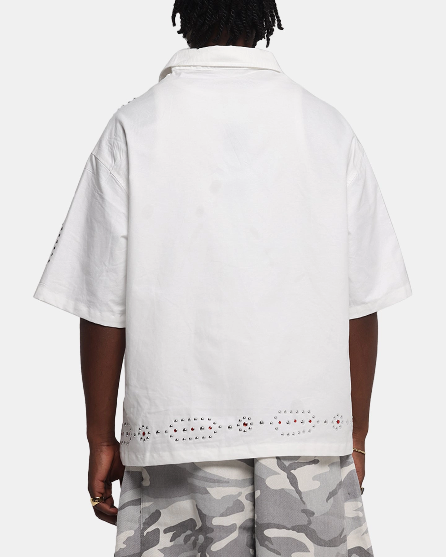 UV Protection Loiter Western Button Up Shirt Cream