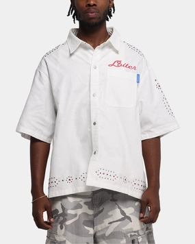 tall size Loiter Western Button Up Shirt Cream