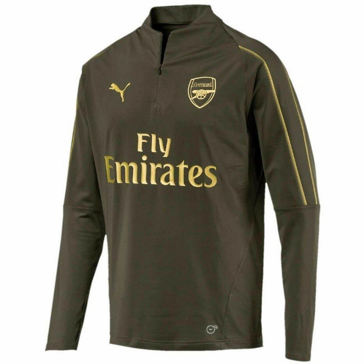 Arsenal FC green training technical soccer tracksuit 2018/19 - Puma ImpactAbsorbing Padding NFC