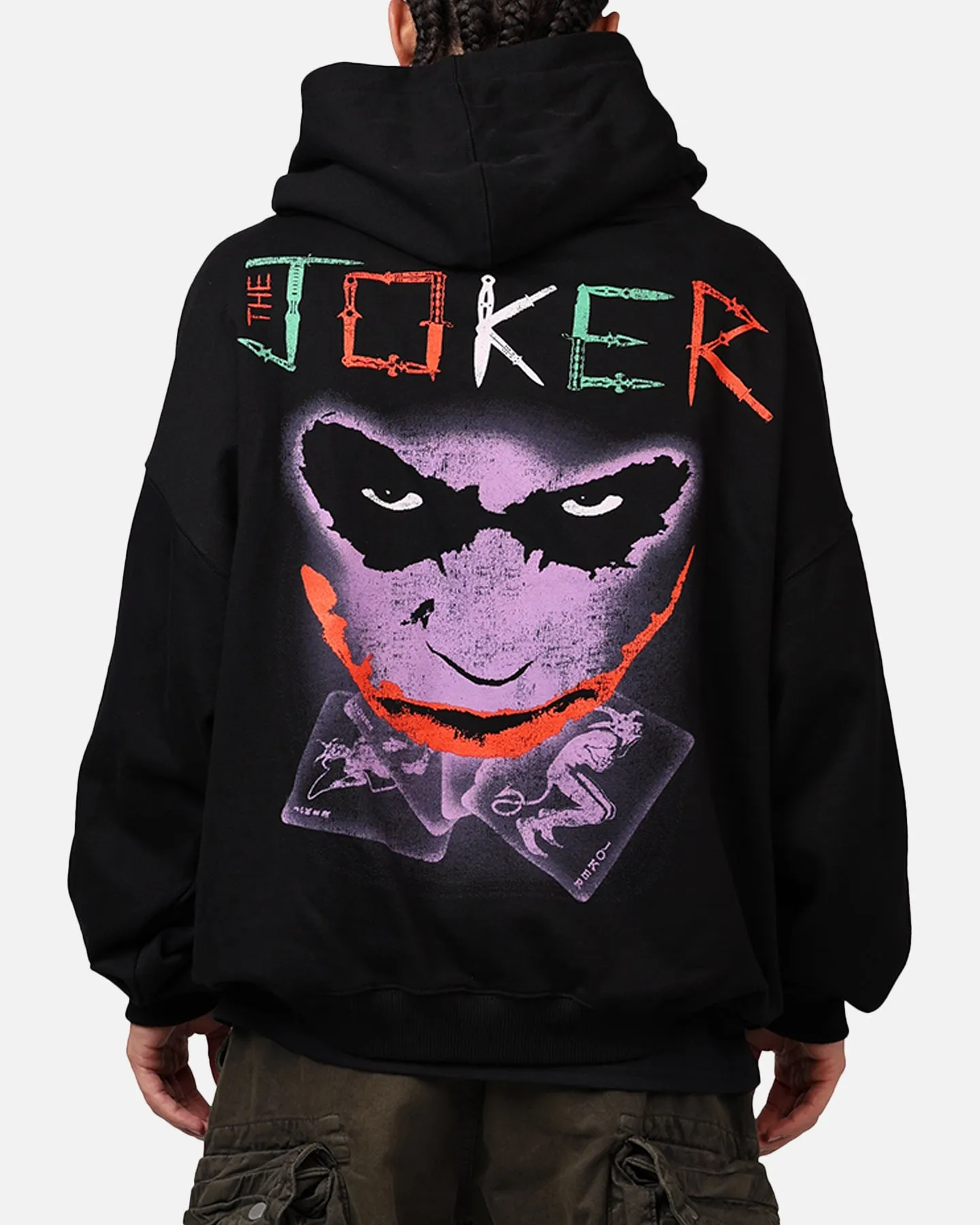 suitable for modeling Symbol American Thrift X DC Batman The Joker Scars Premium Hoodie Black