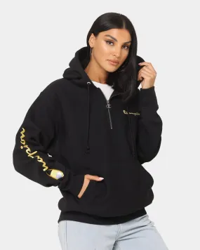 Dry Launch Champion Reverse Weave Quarter Zip Hoodie Black/Gold