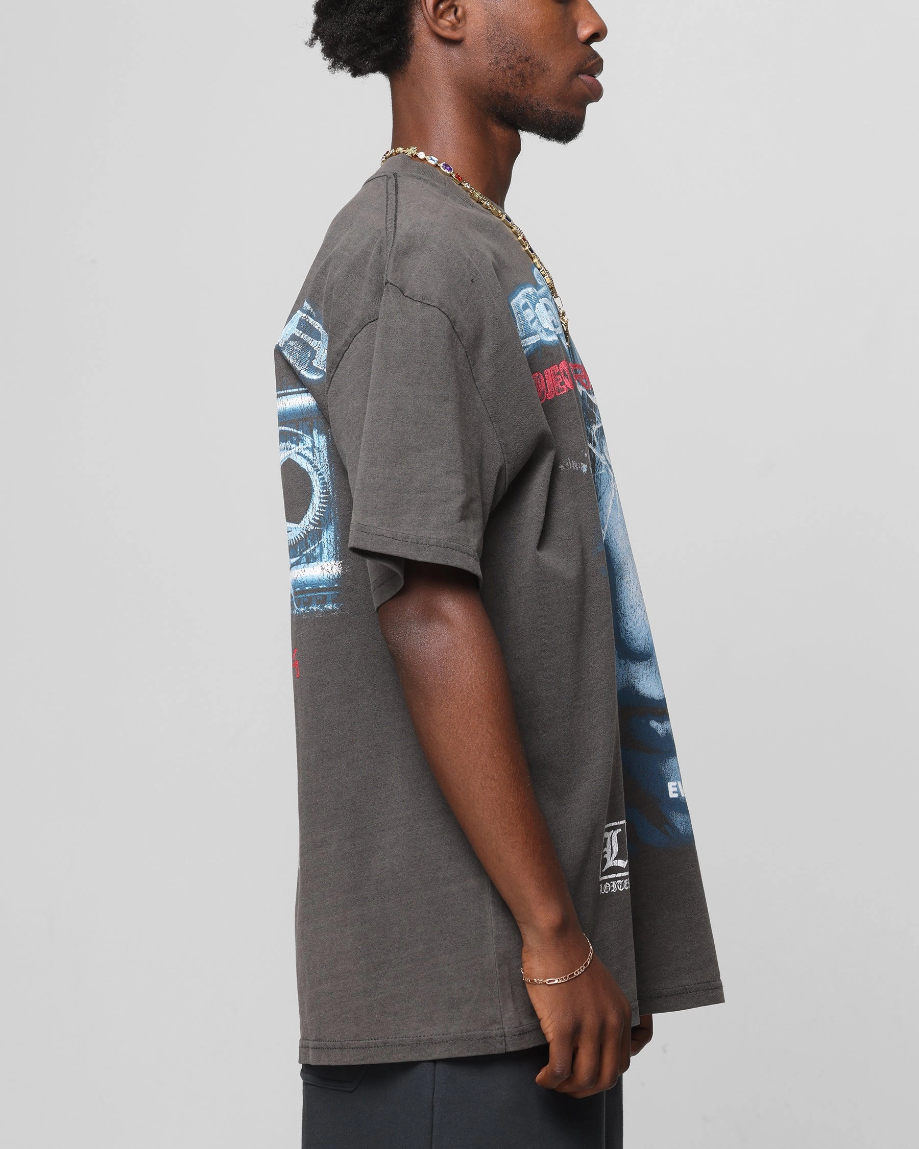 Loiter Project Dark Vintage T-Shirt Black Wash VintageWash Light Layer