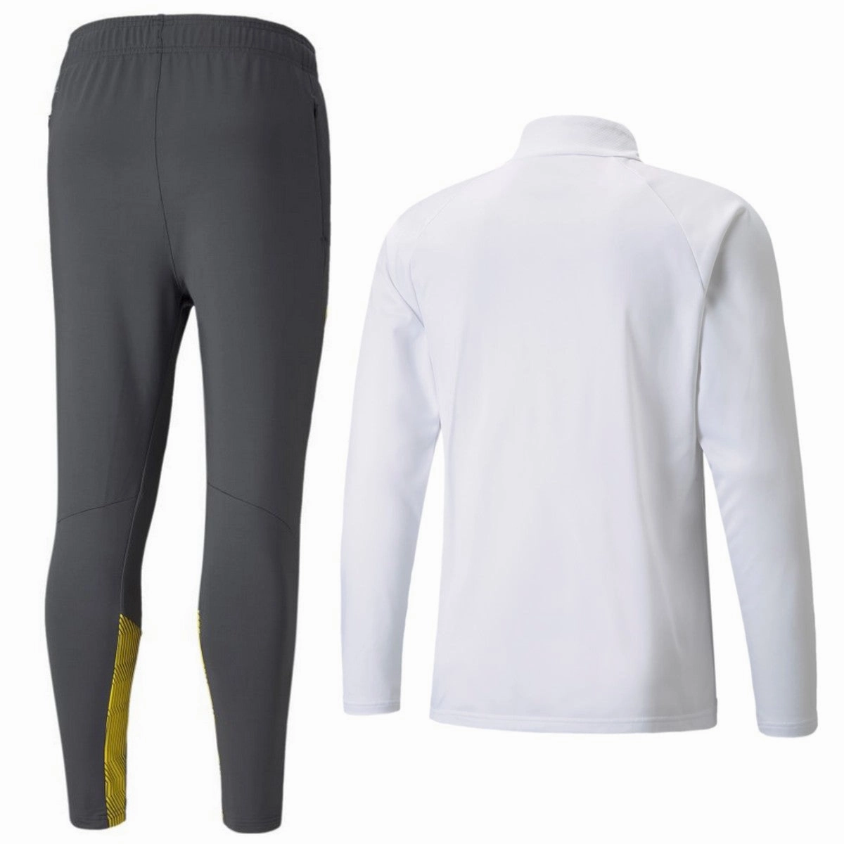 BVB Borussia Dortmund white/grey training bench tracksuit 2022 - Puma AntiPilling Finish Attitude